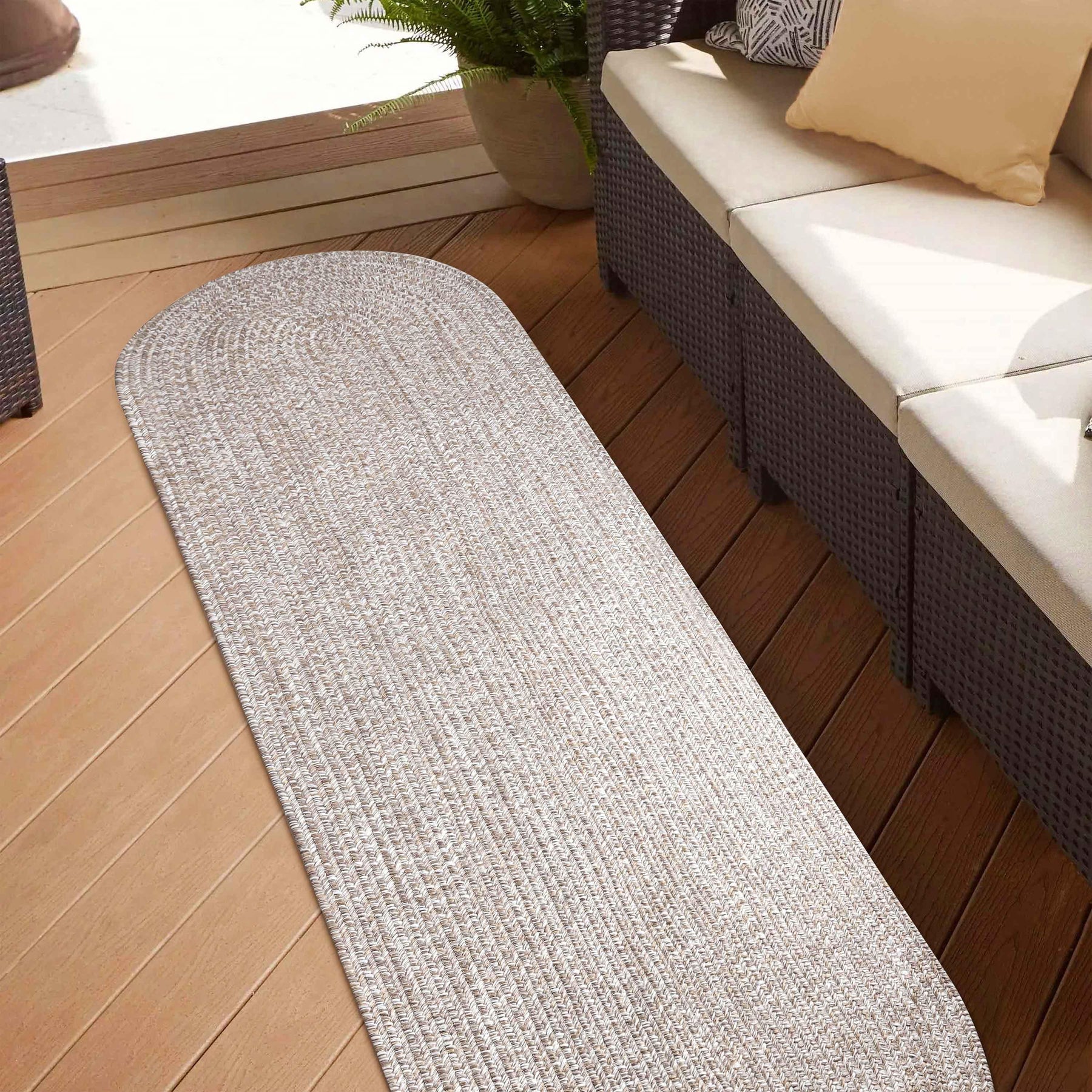 Reversible Braided Eco-Friendly Area Rug Indoor Outdoor Rugs