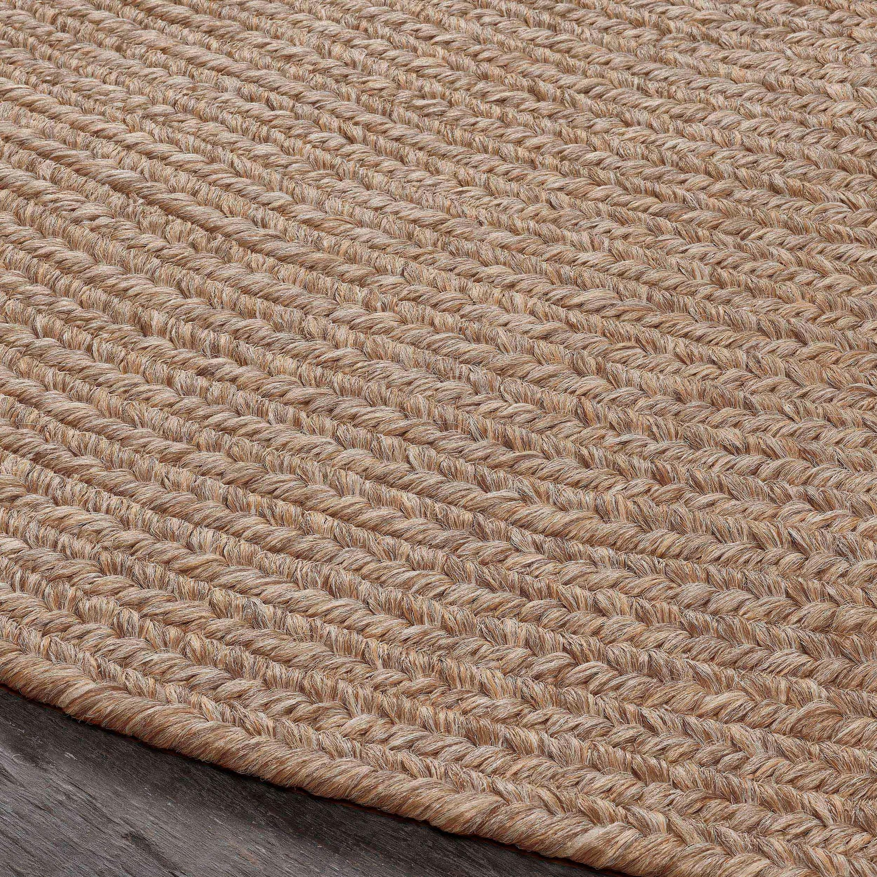 Bohemian Braided Indoor Outdoor Rugs Solid Round Area Rug