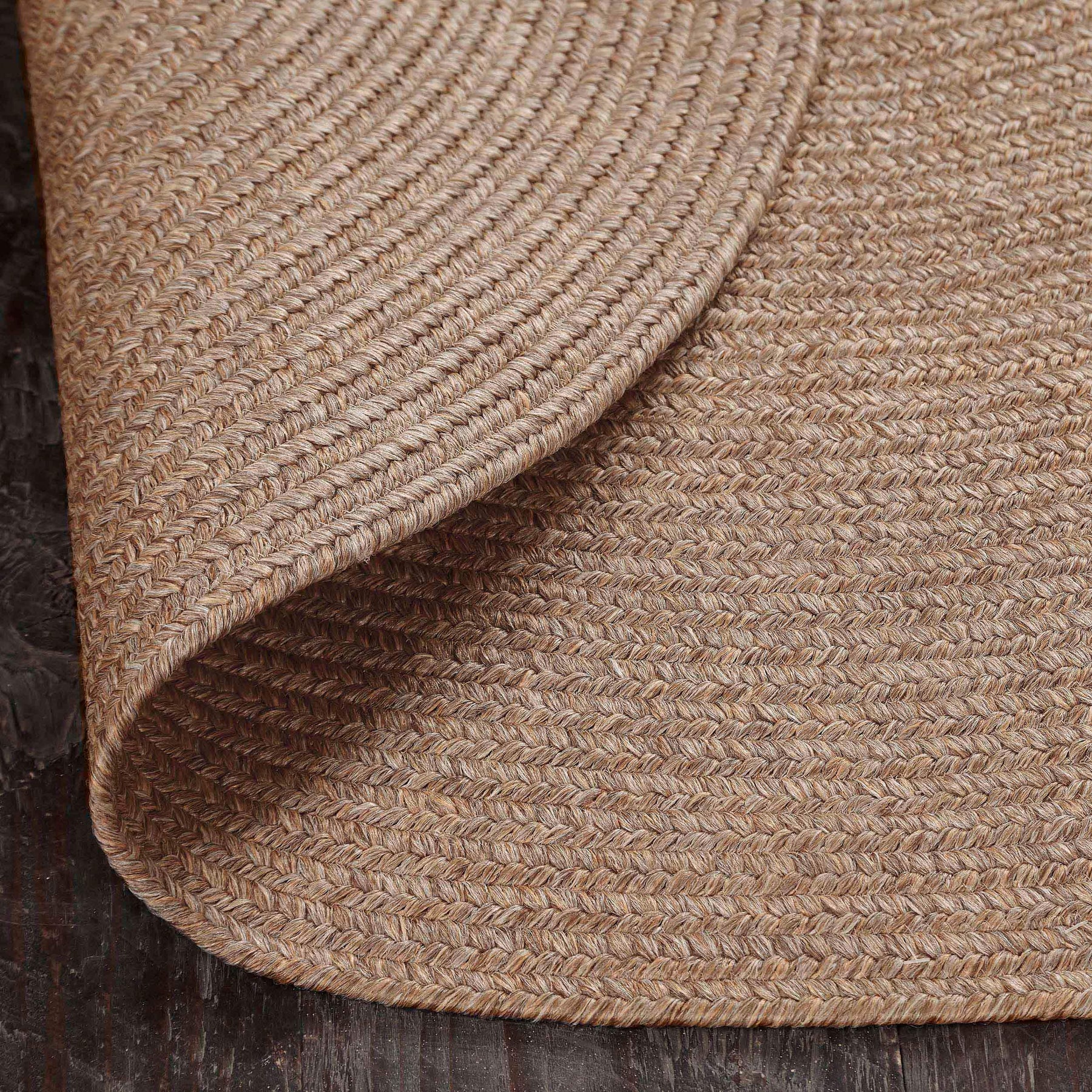 Bohemian Braided Indoor Outdoor Rugs Solid Round Area Rug