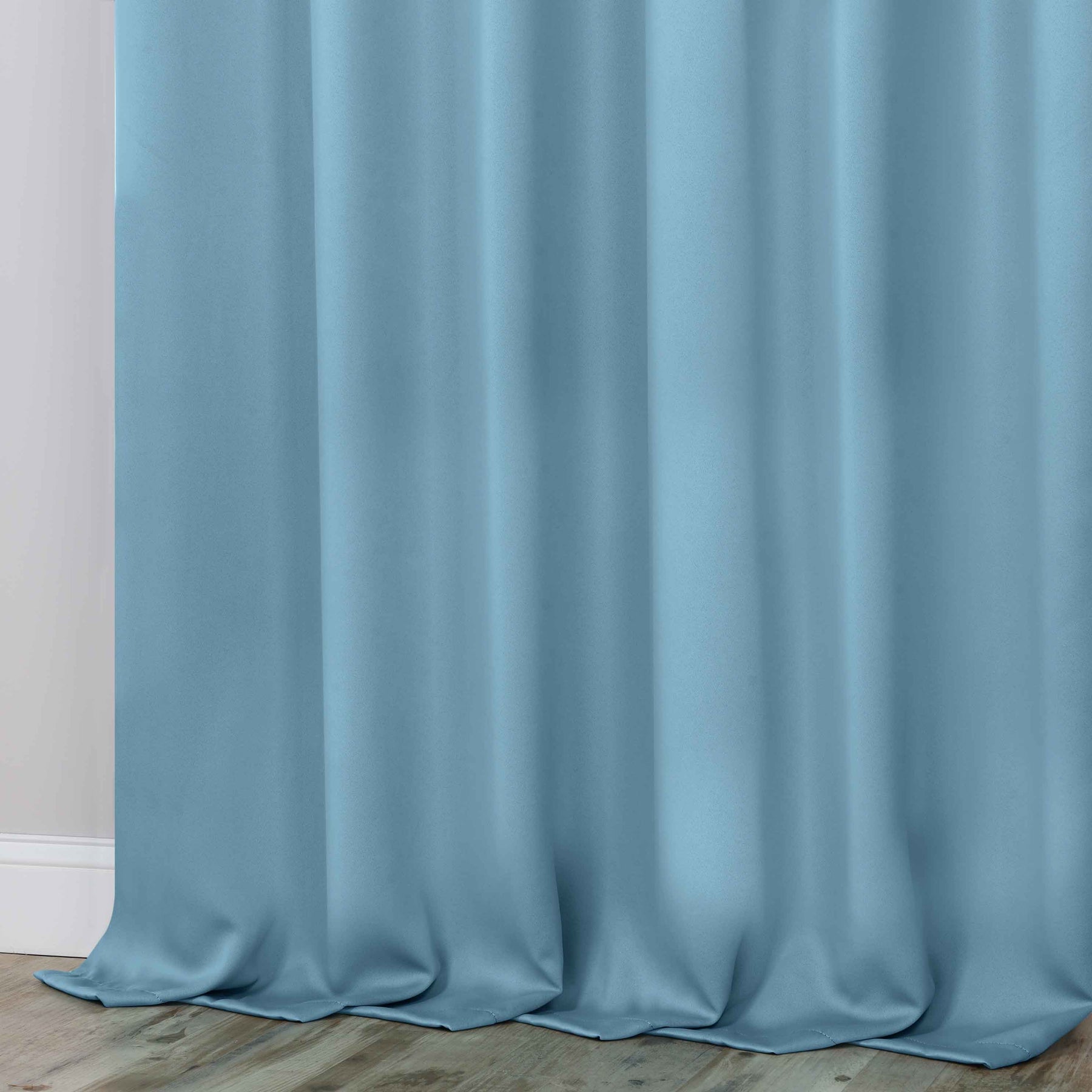 Classic Modern Solid Room Darkening Blackout Curtain Panels, Set of 2