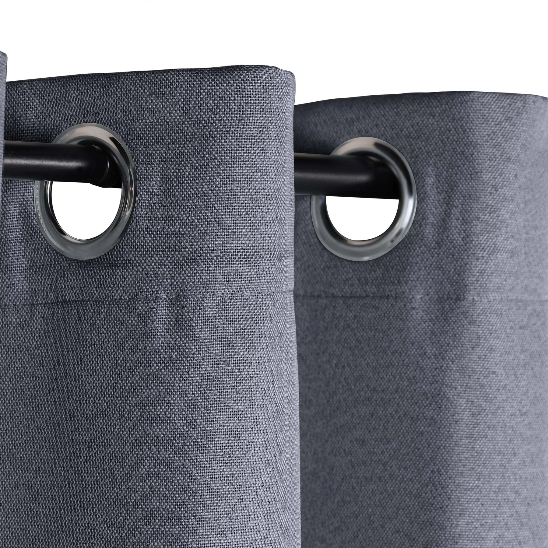 Linen Pattern Washable Room Darkening Blackout Curtains, Set of 2