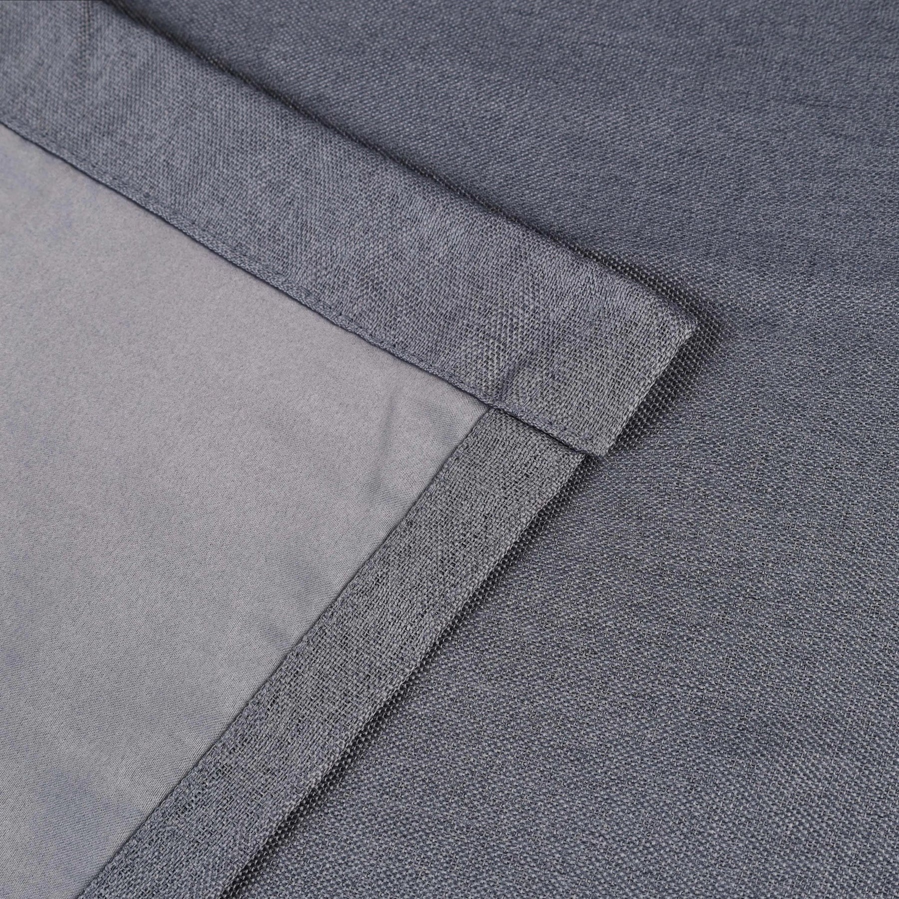 Linen Pattern Washable Room Darkening Blackout Curtains, Set of 2
