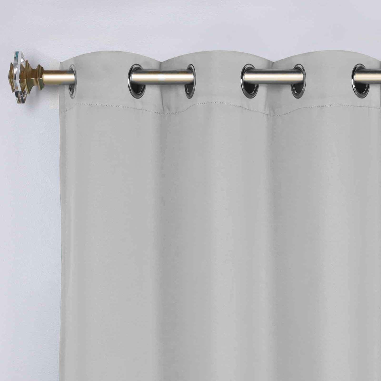 Classic Modern Solid Room Darkening Blackout Curtain Panels, Set of 2