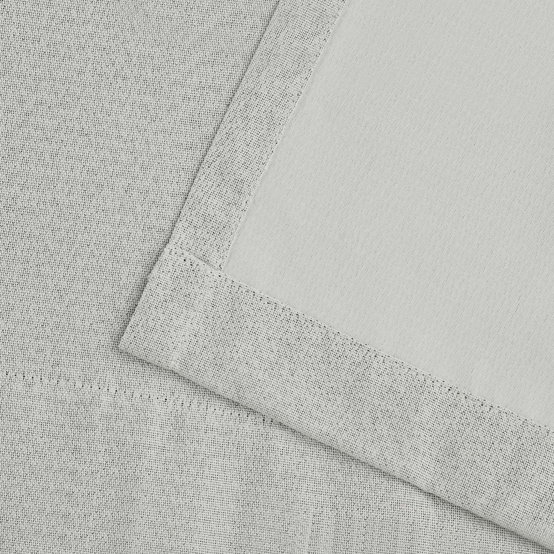 Linen Pattern Washable Room Darkening Blackout Curtain Set 52" - 8 Pieces