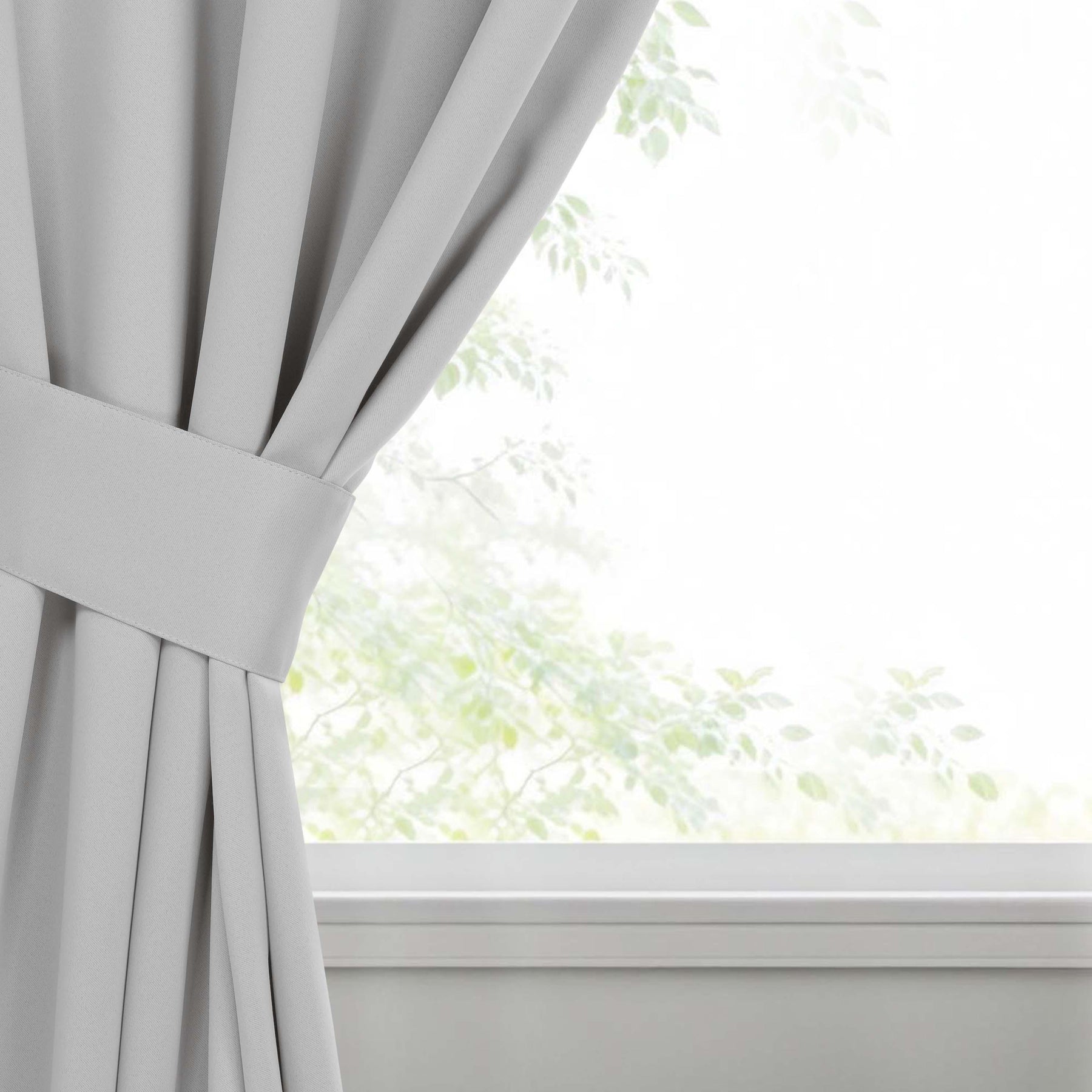 Classic Modern Solid Room Darkening Blackout Curtain Panels, Set of 2