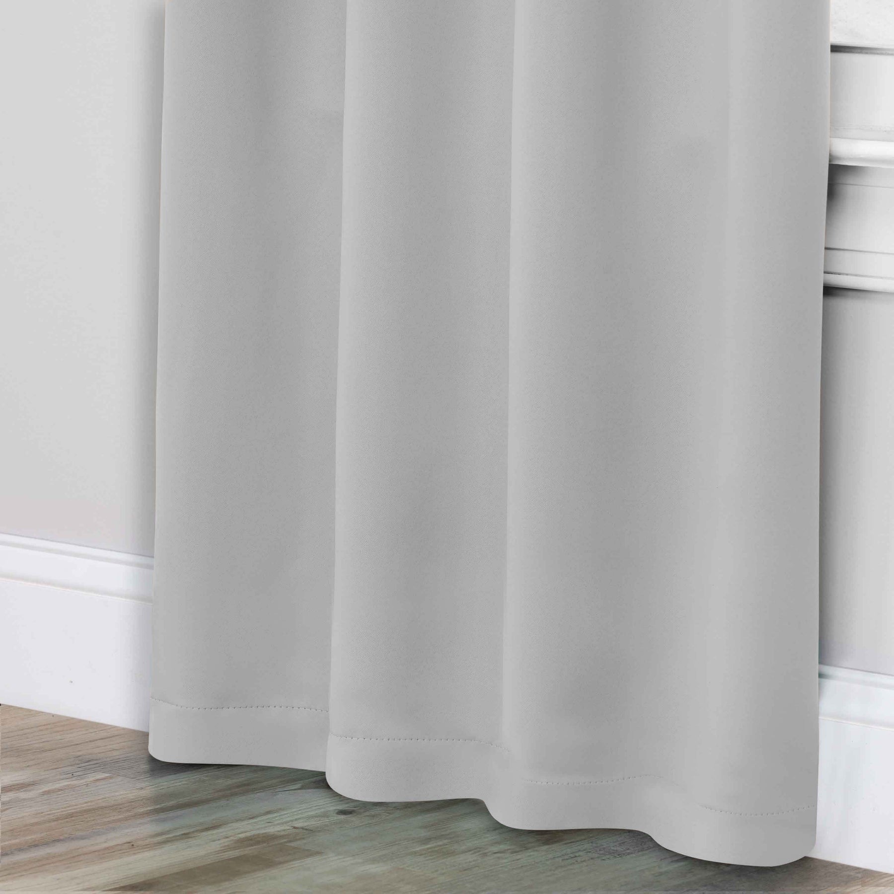 Solid Room Darkening Rod Pocket Blackout Curtain Panels, Set of 2