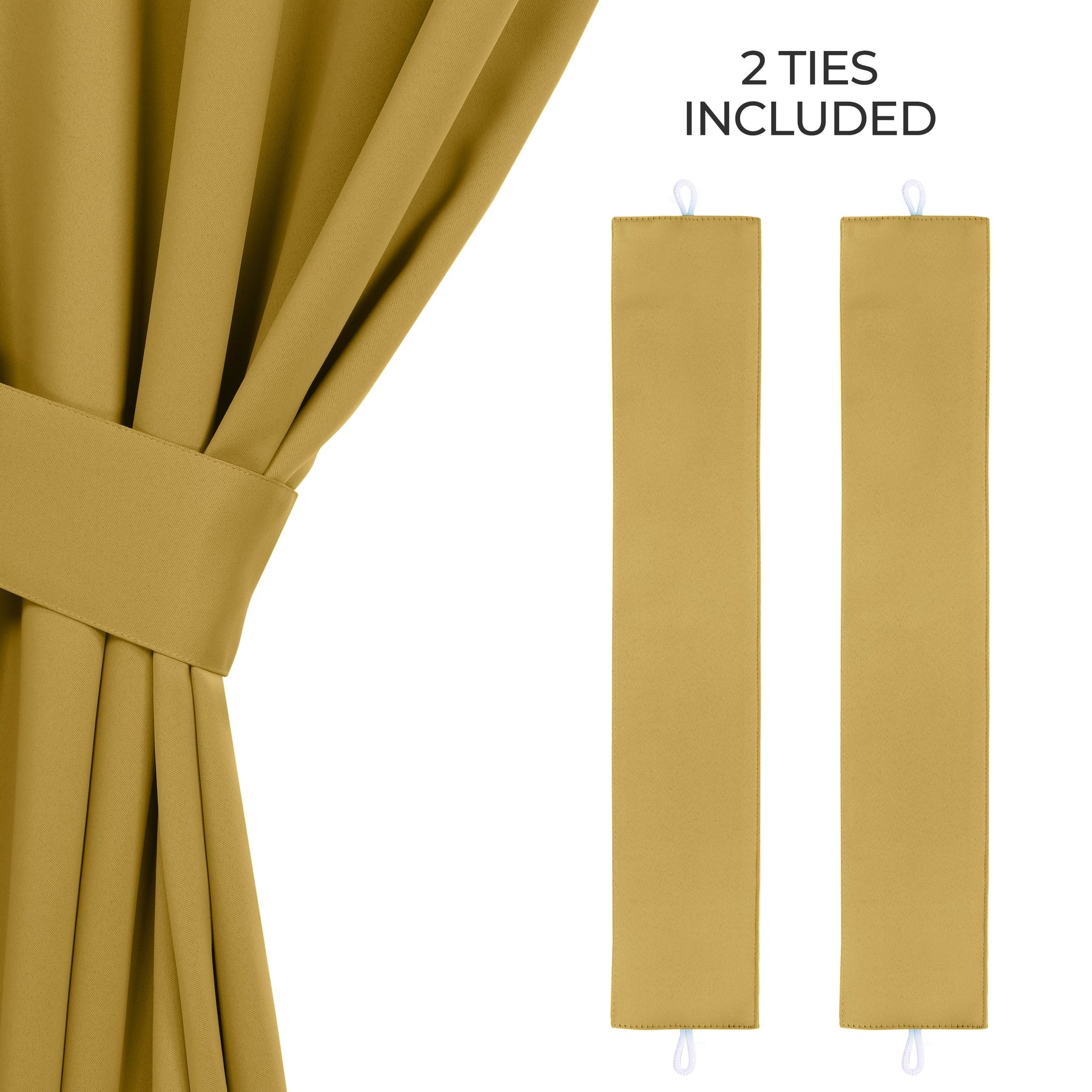 Classic Modern Solid Room Darkening Blackout Curtain Panels, Set of 2