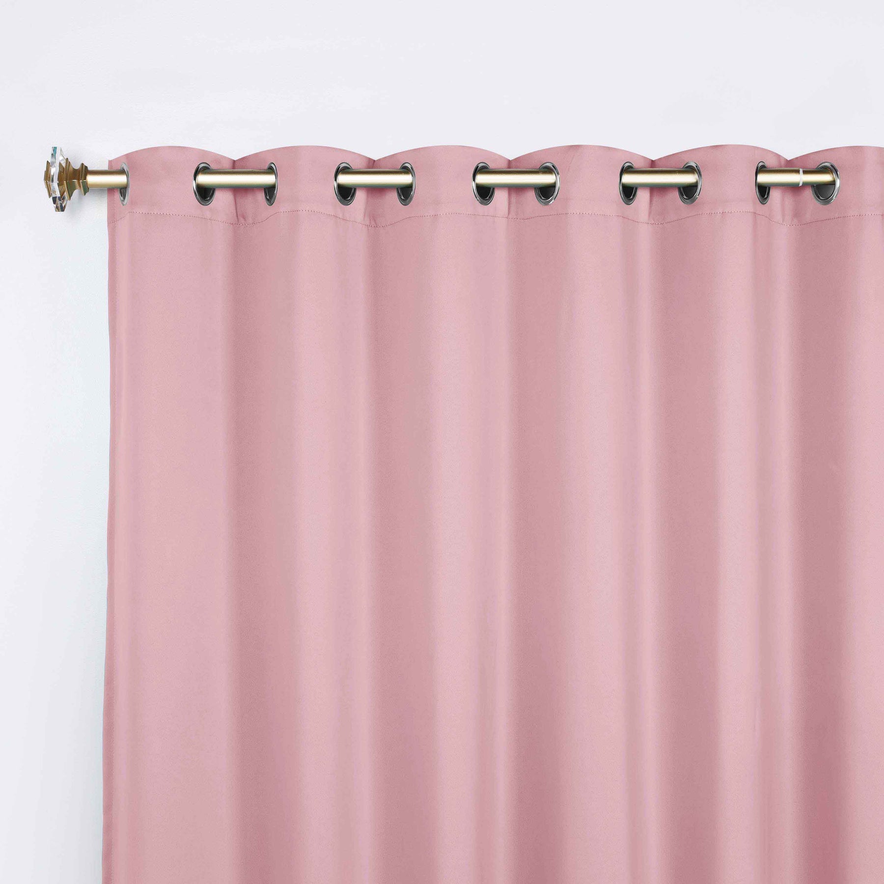 Classic Modern Solid Room Darkening Blackout Curtain Panels, Set of 2