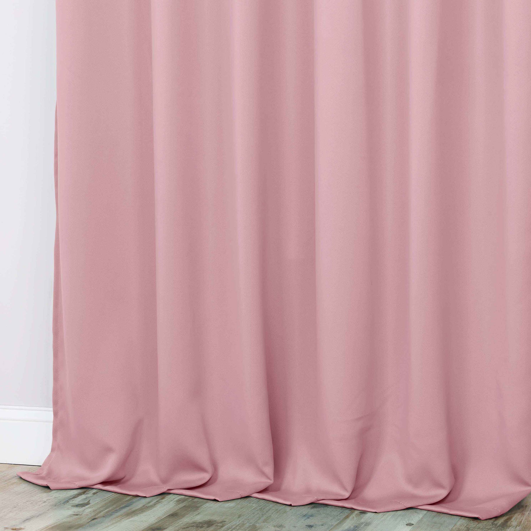 Classic Modern Solid Room Darkening Blackout Curtain Panels, Set of 2