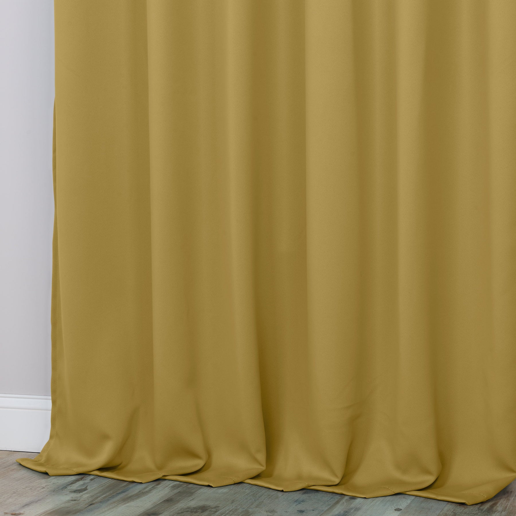 Classic Modern Solid Room Darkening Blackout Curtain Panels, Set of 2