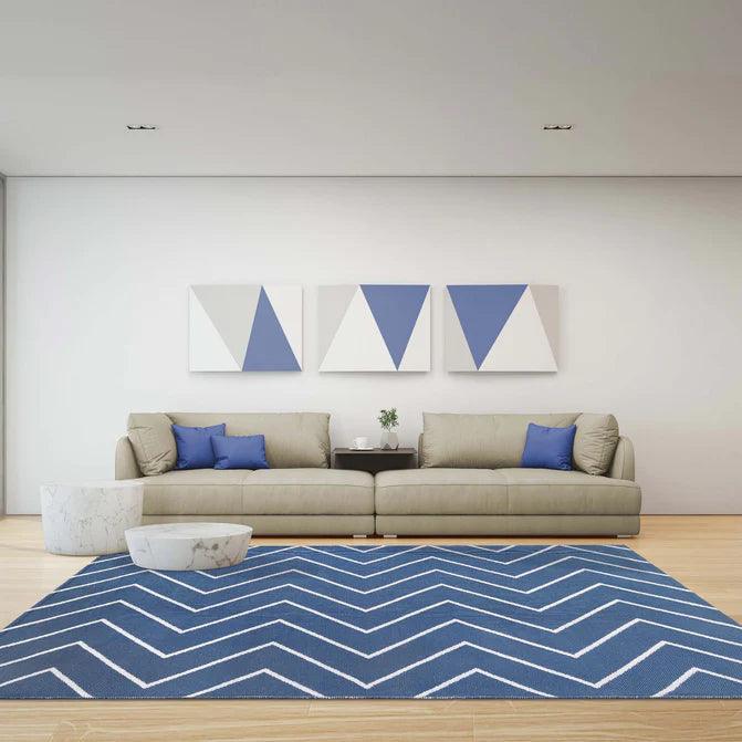 Contemporary Chevron Zig-Zag Indoor Outdoor Area Rug