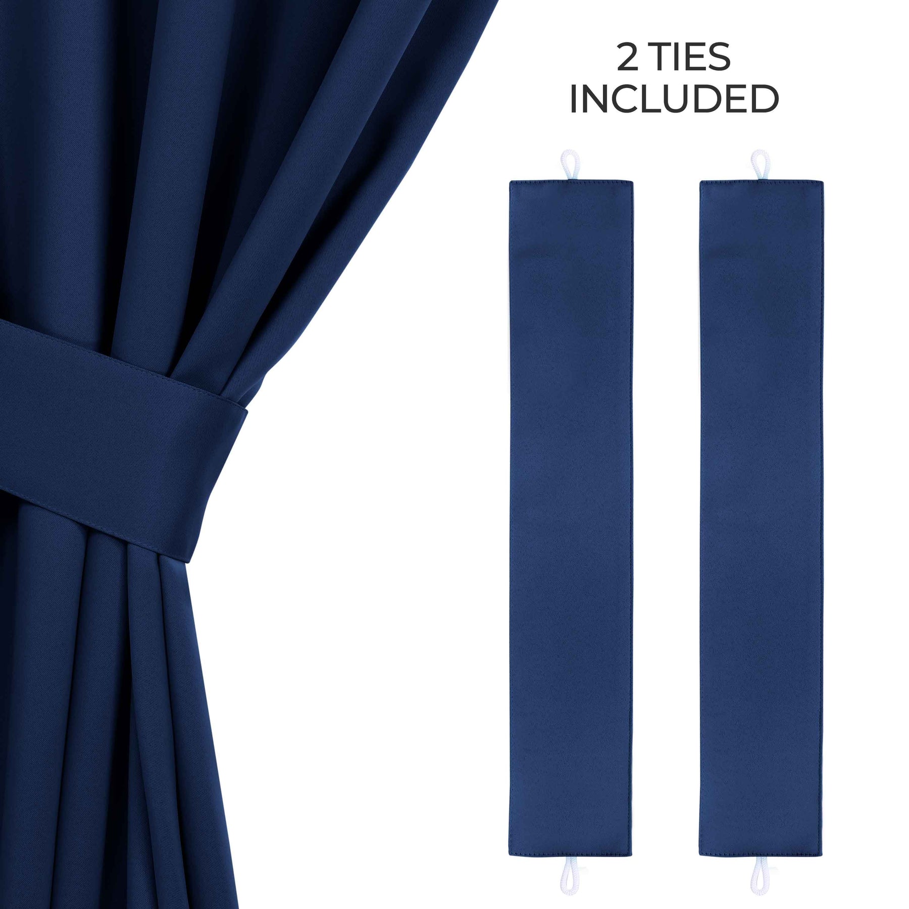 Classic Modern Solid Room Darkening Blackout Curtain Panels, Set of 2