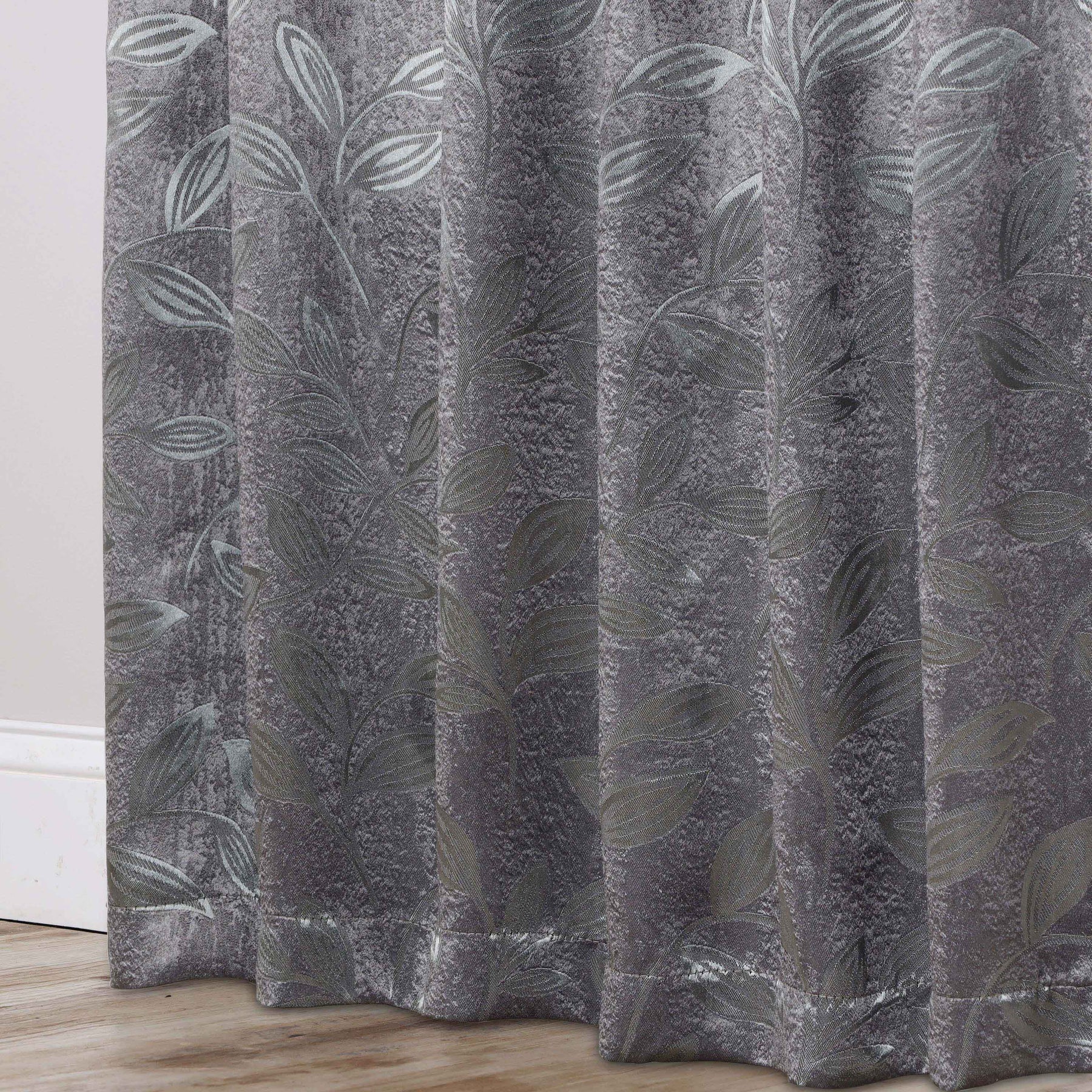 Leaves Room Darkening Washable Blackout Curtain Panels, Set of 2
