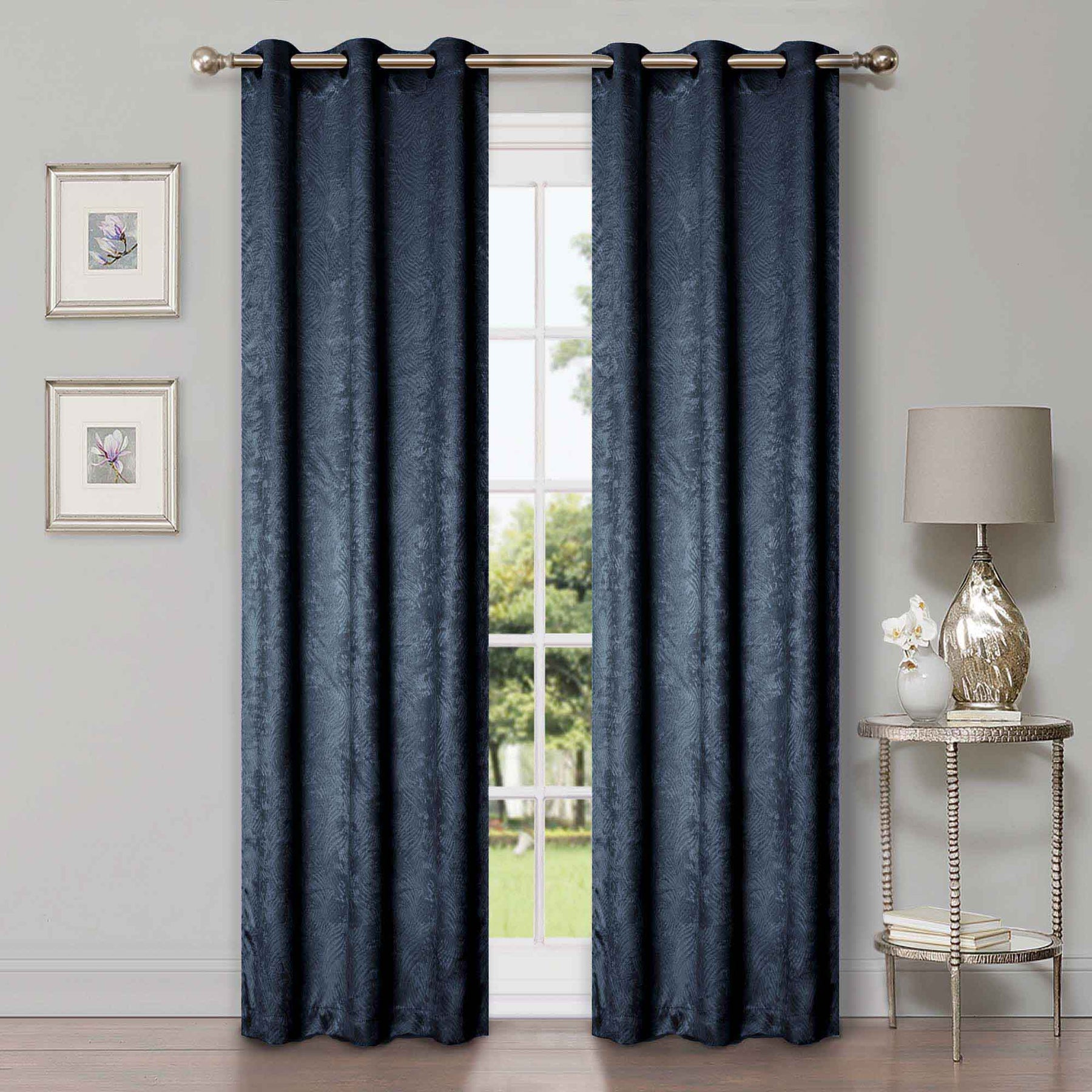 Waverly Geometric Washable Room Darkening Blackout Curtains, Set of 2