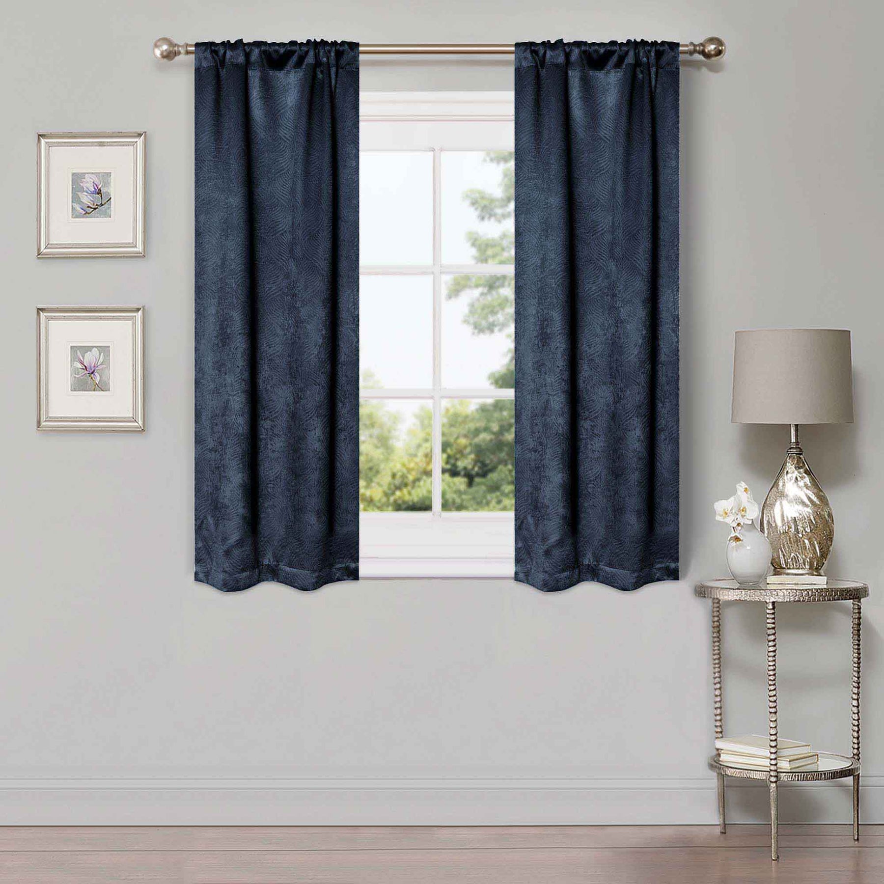 Waverly Geometric Washable Room Darkening Blackout Curtains, Set of 2