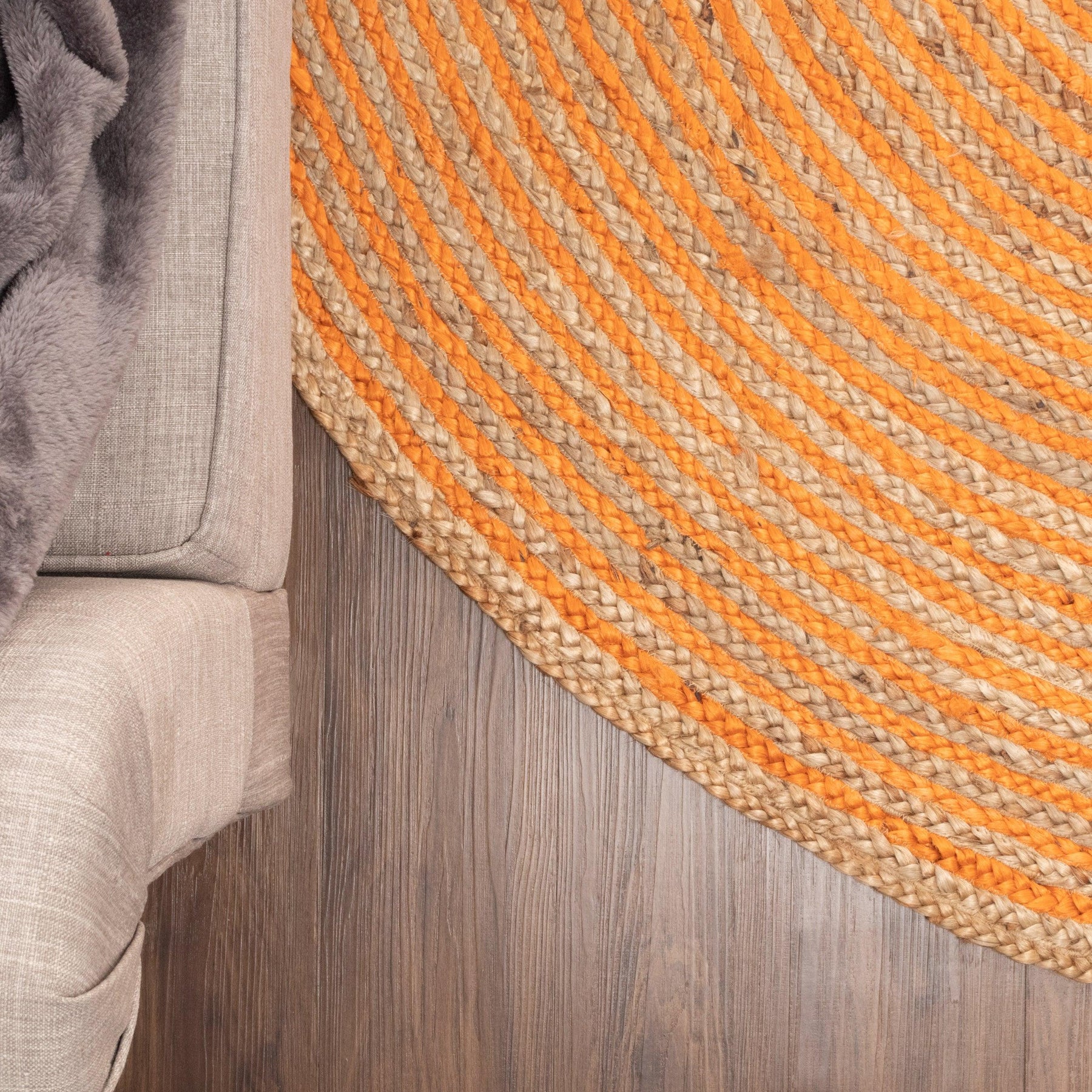 Braided Jute Reversible Round Indoor Outdoor Area Rug