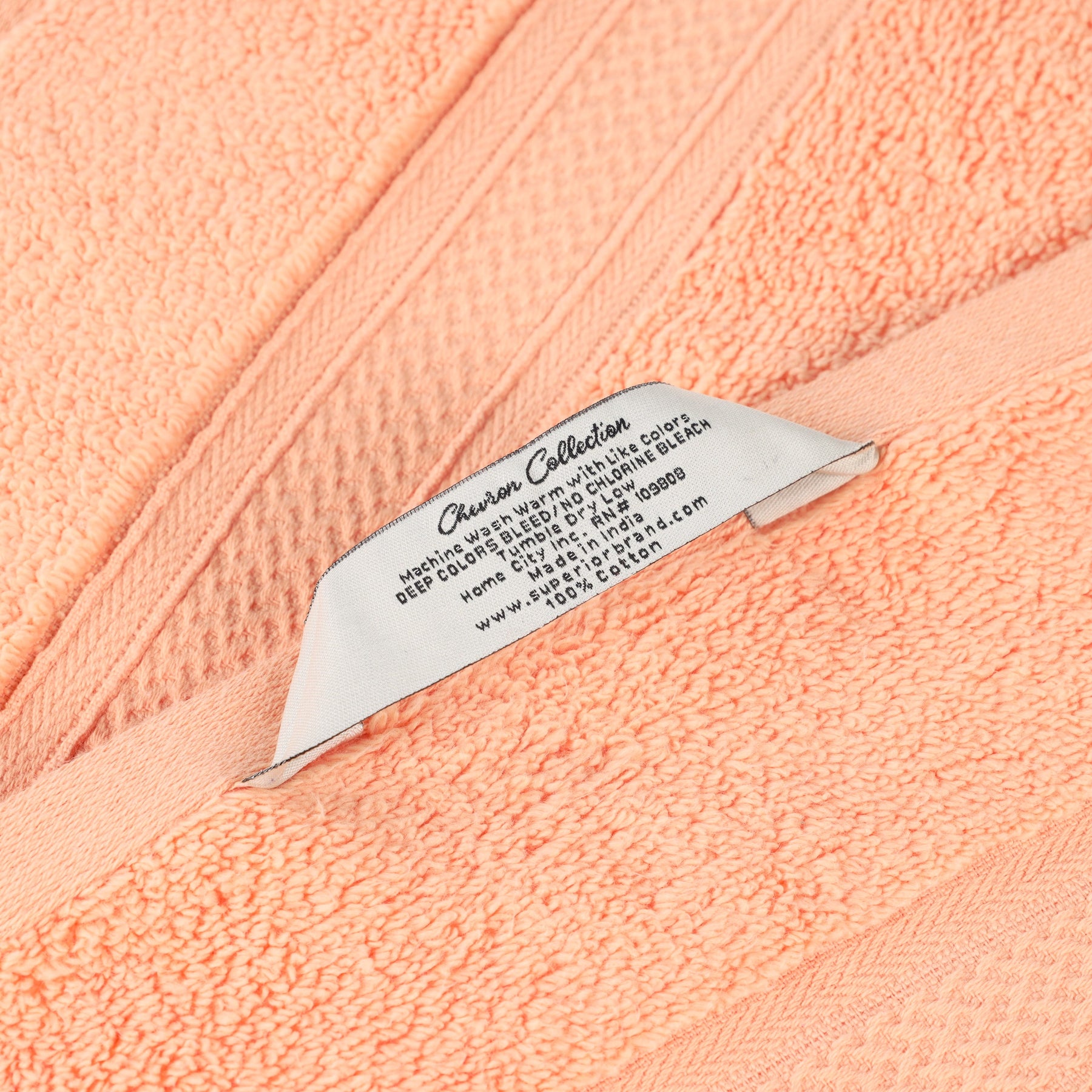Chevron Zero Twist Solid and Jacquard Soft Cotton Bath Sheet Set of 2