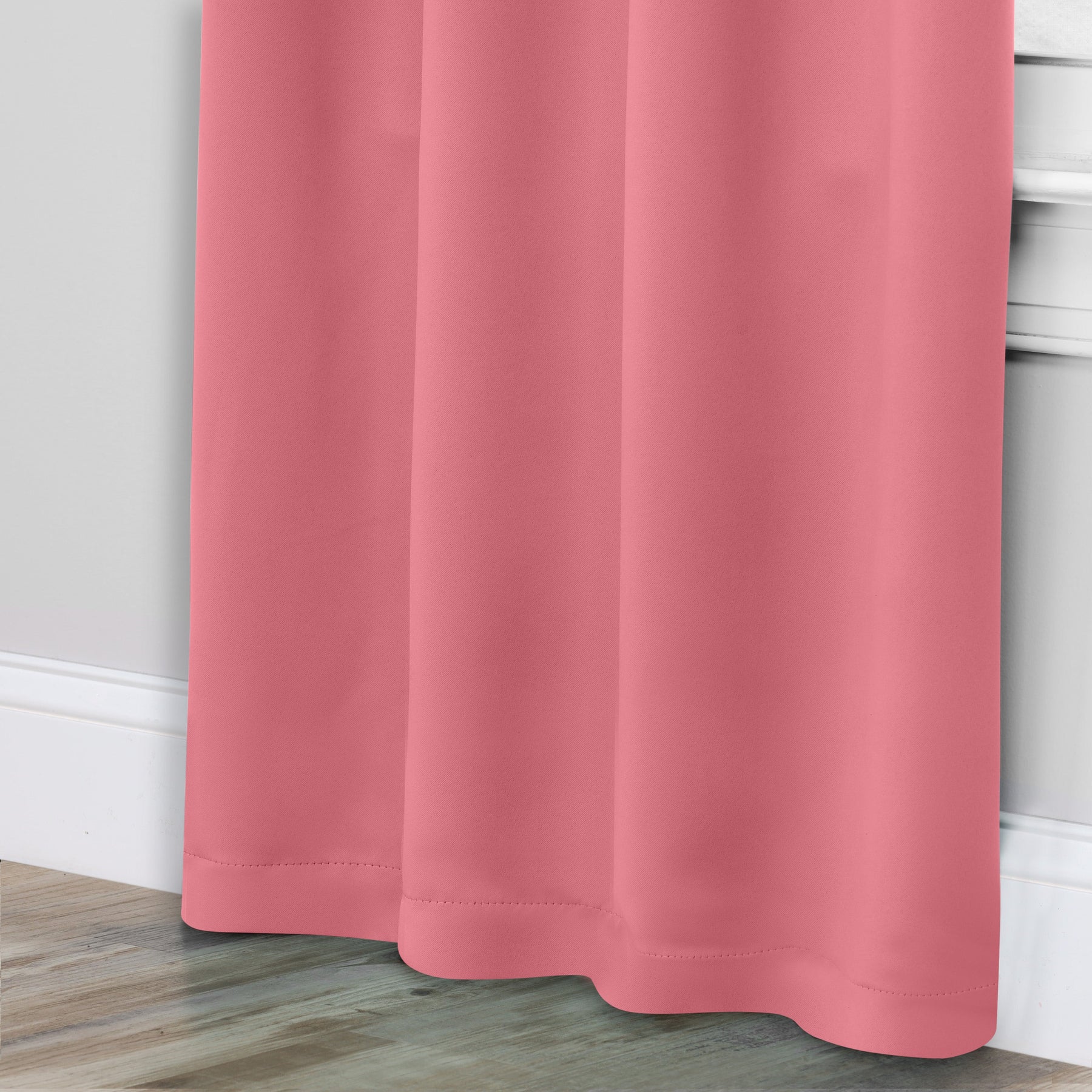Solid Room Darkening Rod Pocket Blackout Curtain Panels, Set of 2