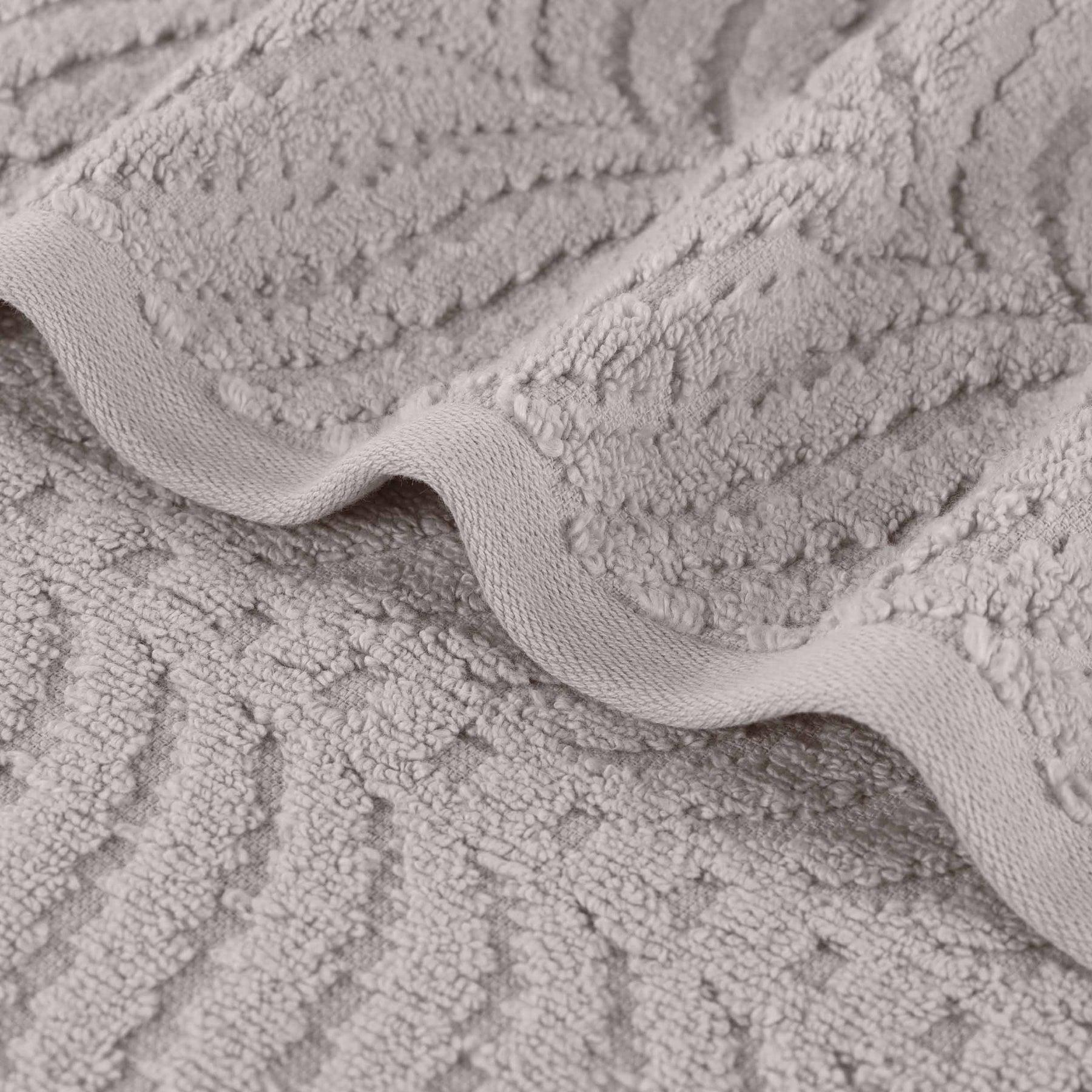 Chevron Zero Twist Solid and Jacquard Soft Cotton Bath Sheet Set of 2