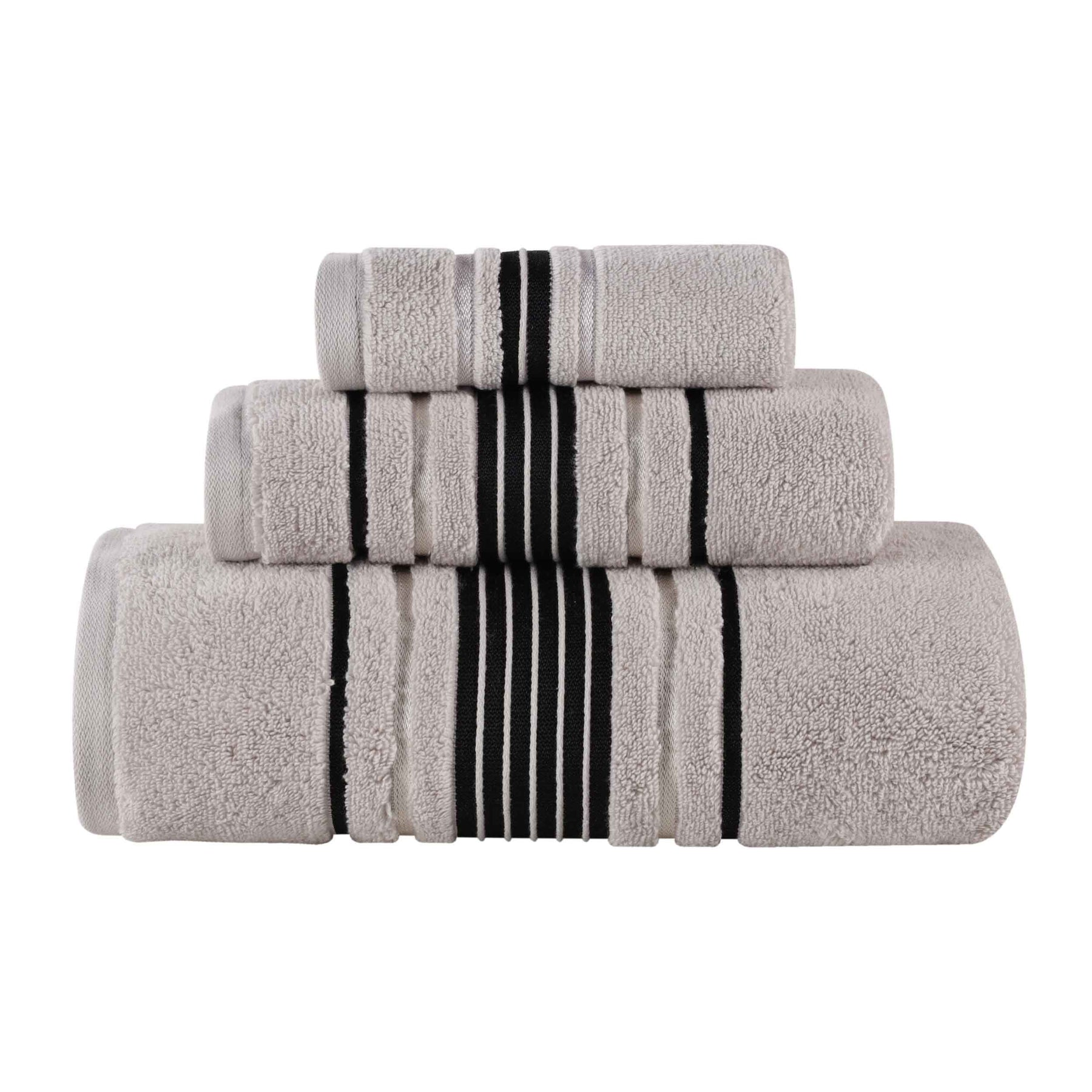 Sadie Zero Twist Cotton Solid Absorbent 3 Piece Towel Set