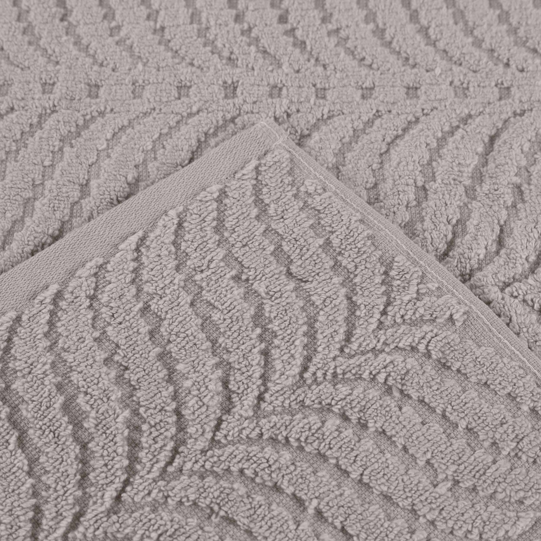 Chevron Zero Twist Solid and Jacquard Soft Cotton 12 Piece Towel Set
