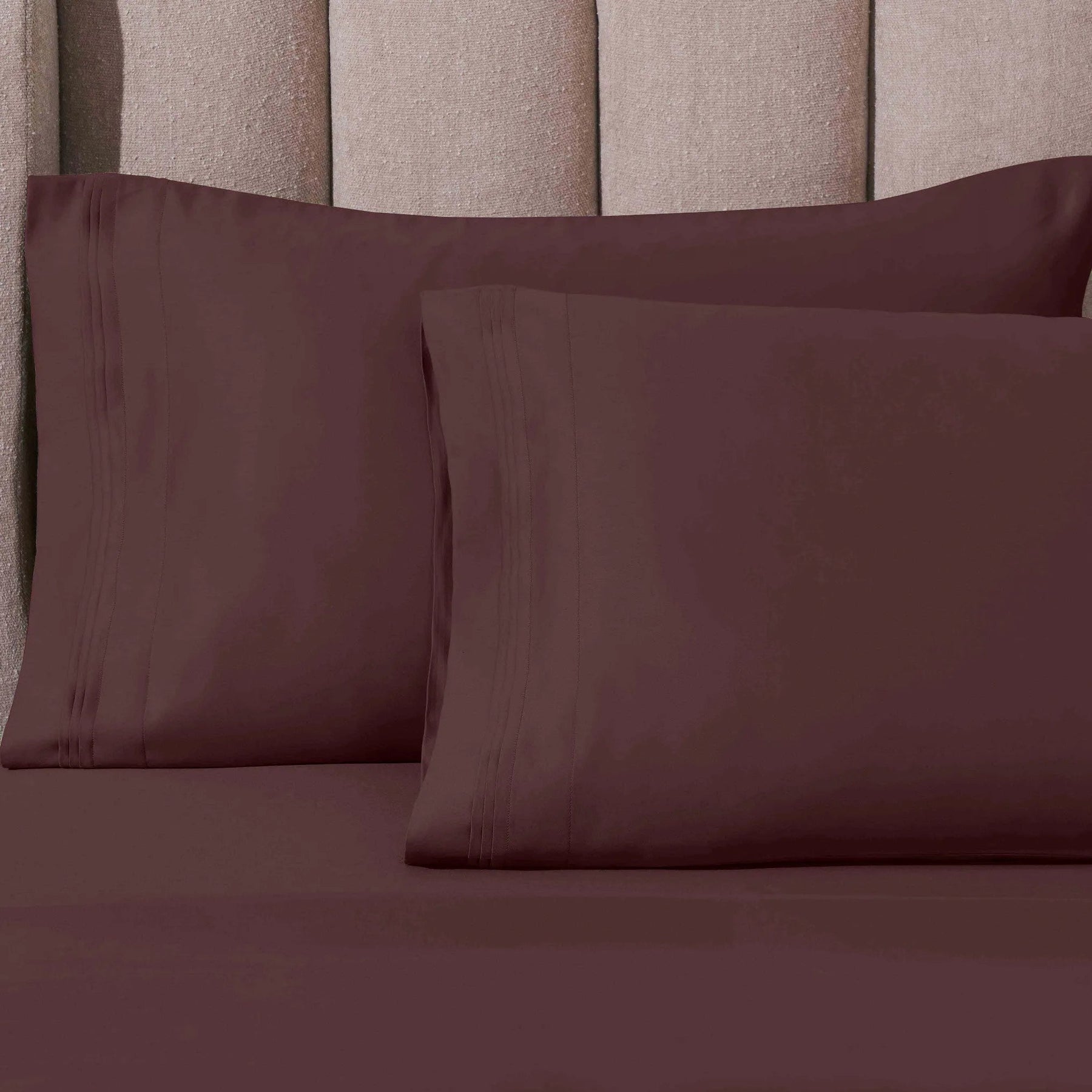 1000 Thread Count Egyptian Cotton Solid Pillowcase Set