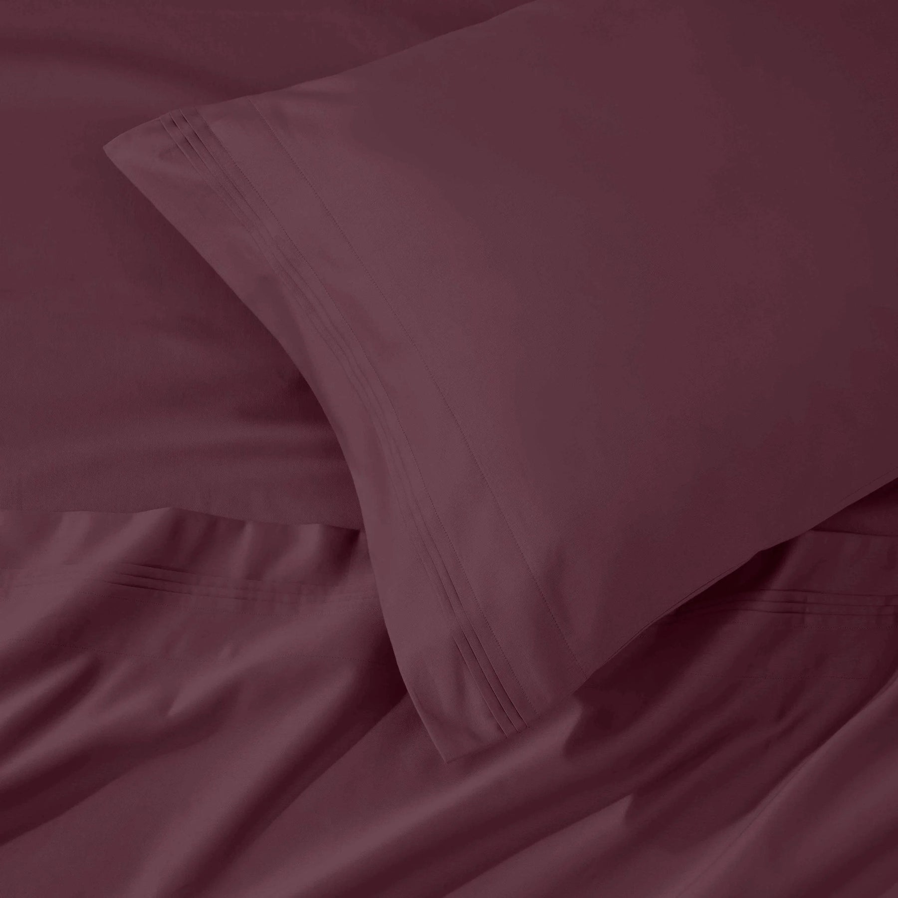 1000 Thread Count Egyptian Cotton Solid Pillowcase Set