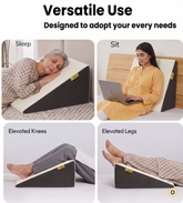 Multi-Purpose Bed Wedge Cushion – Back Support, Acid Reflux & Leg Elevation Pillow