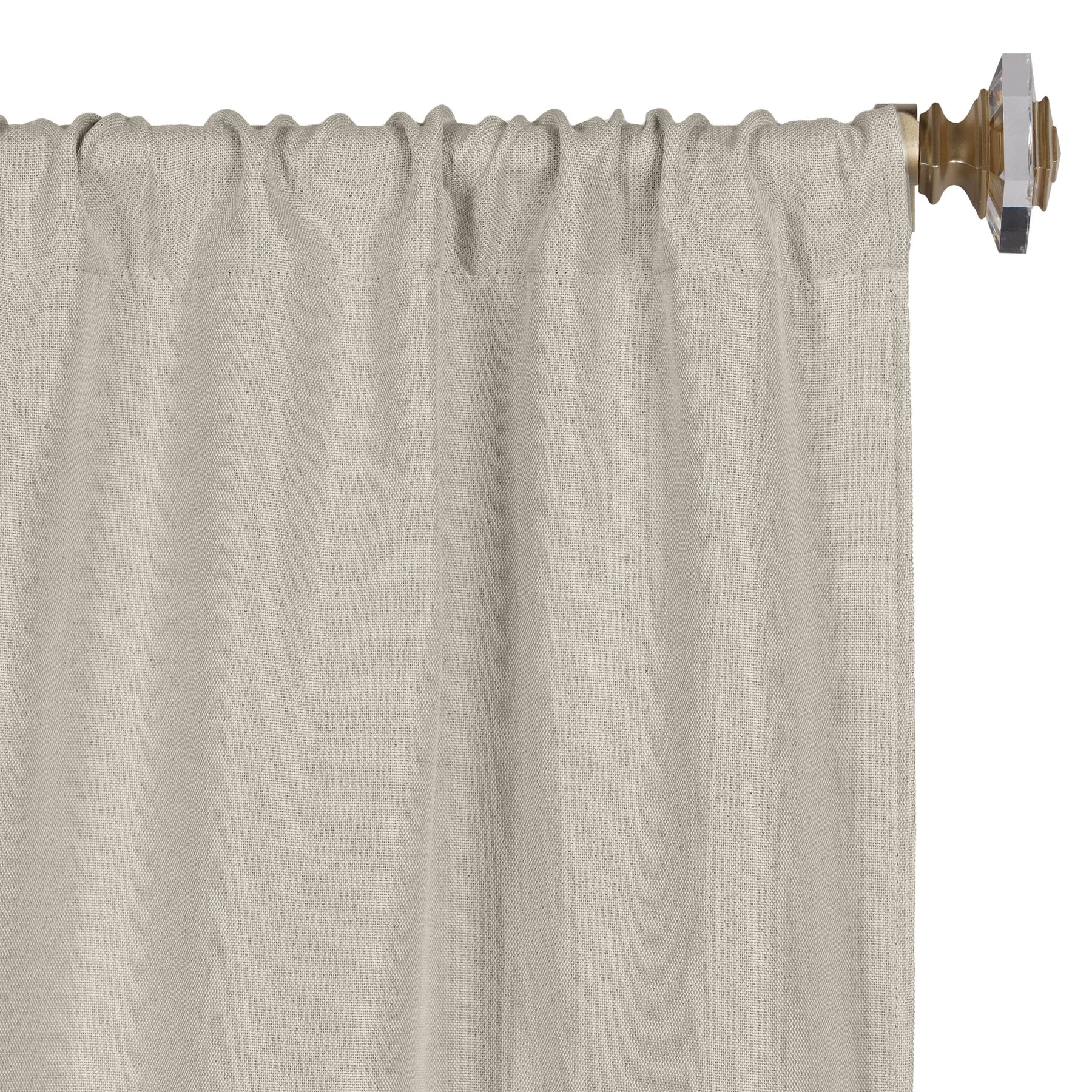 Linen Washable Room Darkening Blackout Curtains, Set of 2