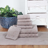 Egyptian Cotton 8 Piece Towel Set with Bath Mat and Hand Glove