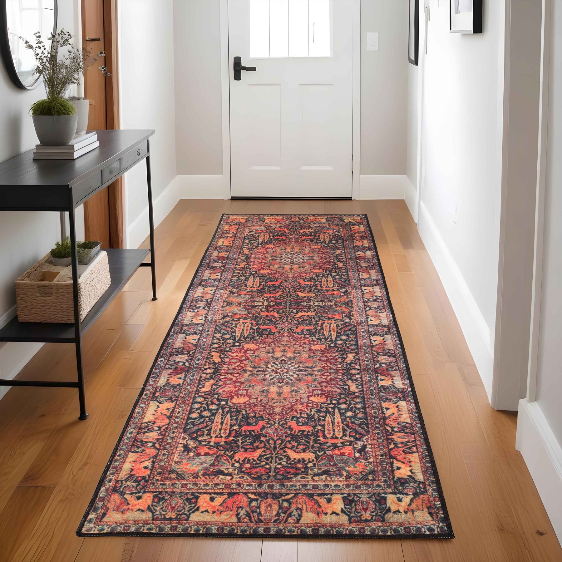 Copley Bohemian Oriental Medallion Wildlife Indoor Area Rug Or Runner