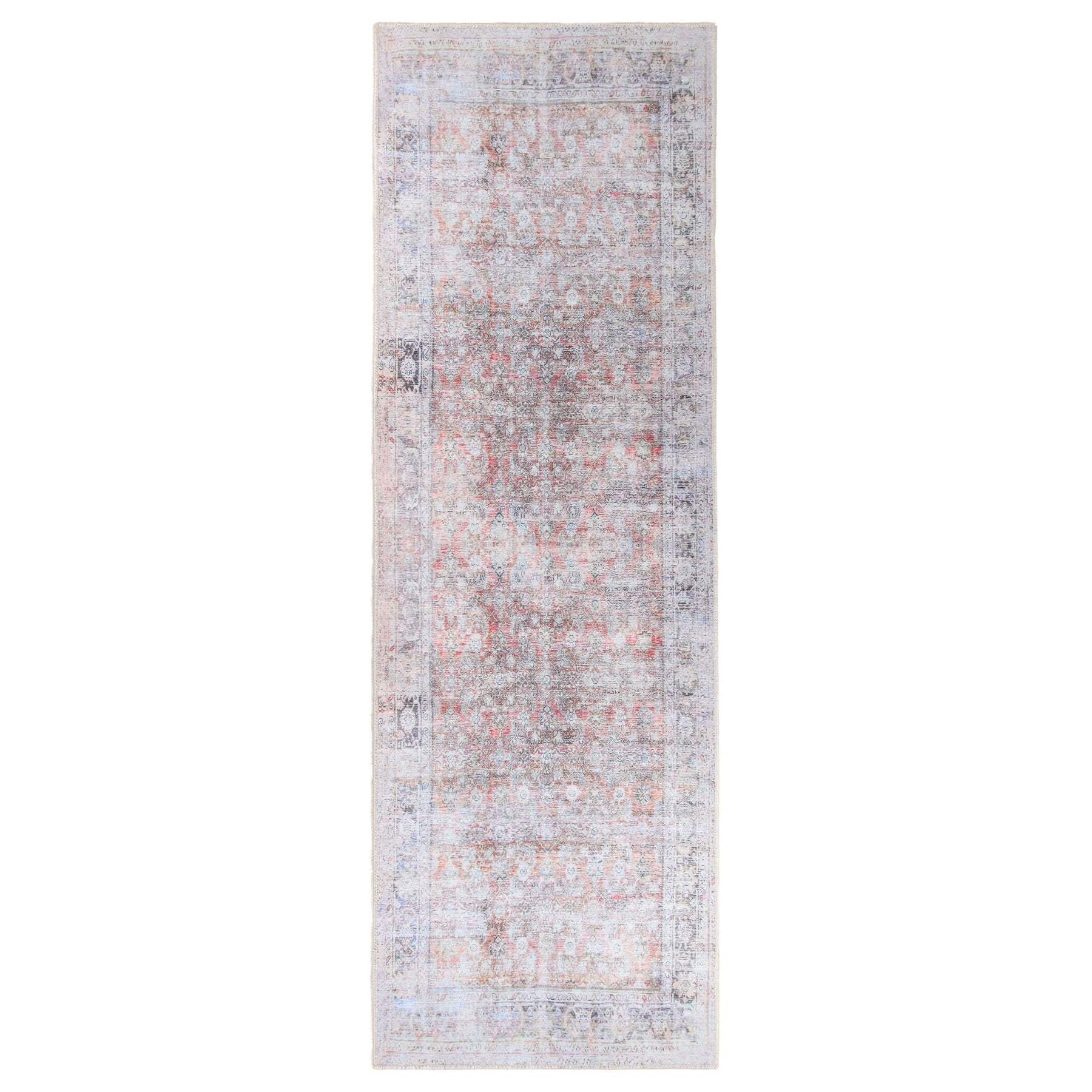 Lottie Distressed Geometric Bohemian Indoor Area Rug Or Runner Rug
