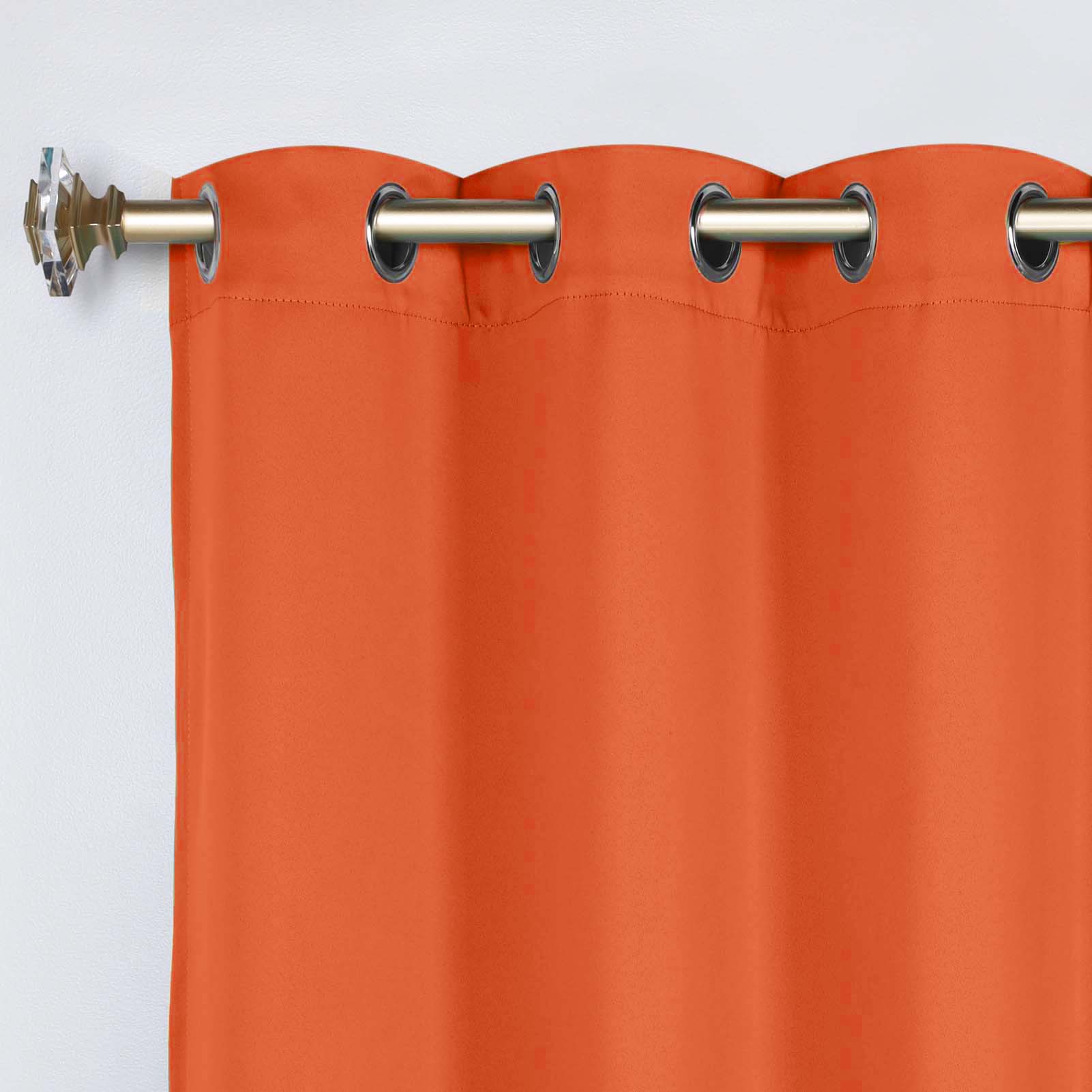 Classic Modern Solid Room Darkening Blackout Curtain Panels, Set of 2