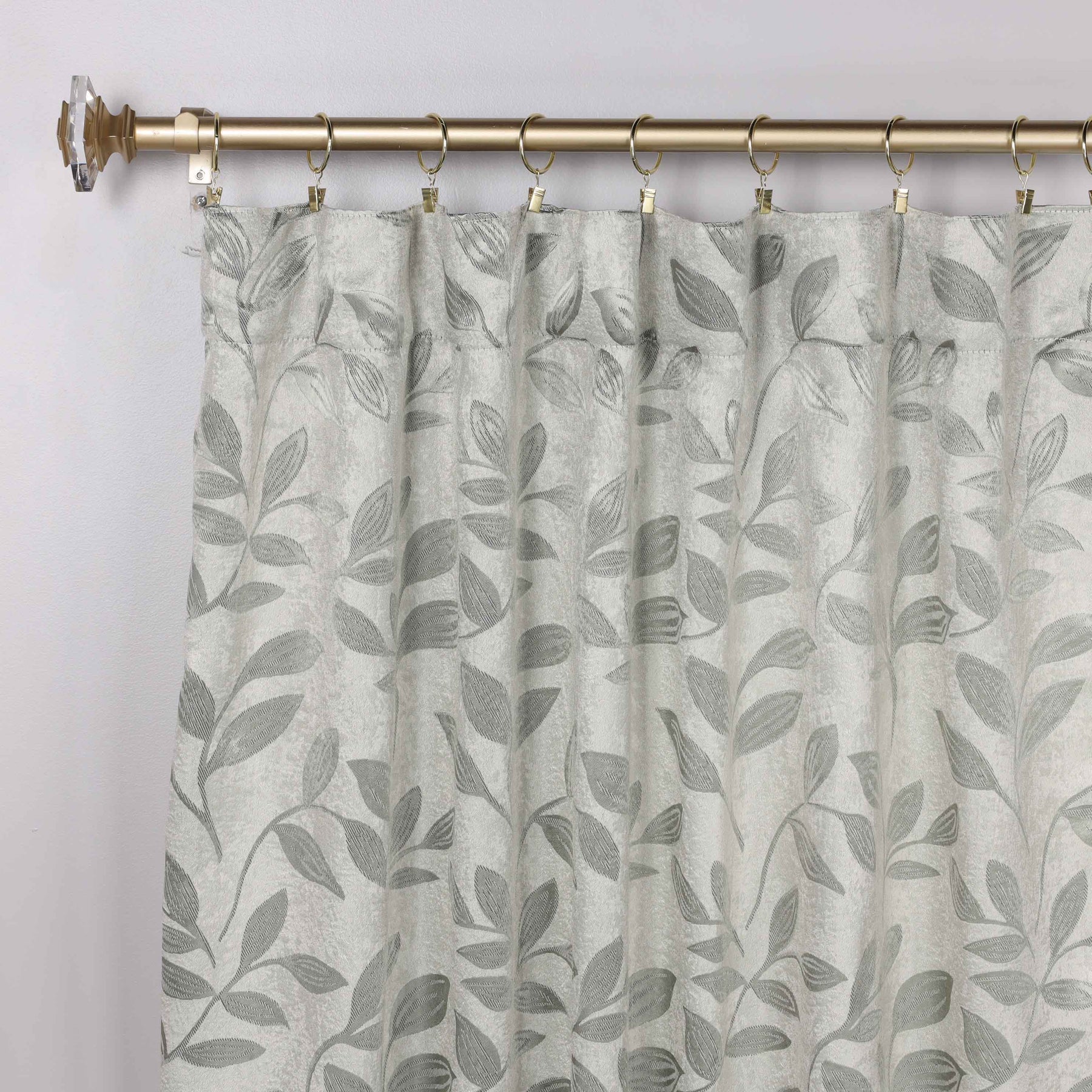 Leaves Room Darkening Back Tabs Blackout Curtain Panels, Set of 2