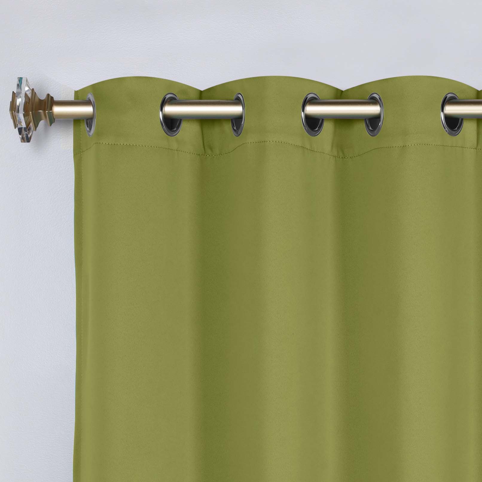 Classic Modern Solid Room Darkening Blackout Curtain Panels, Set of 2