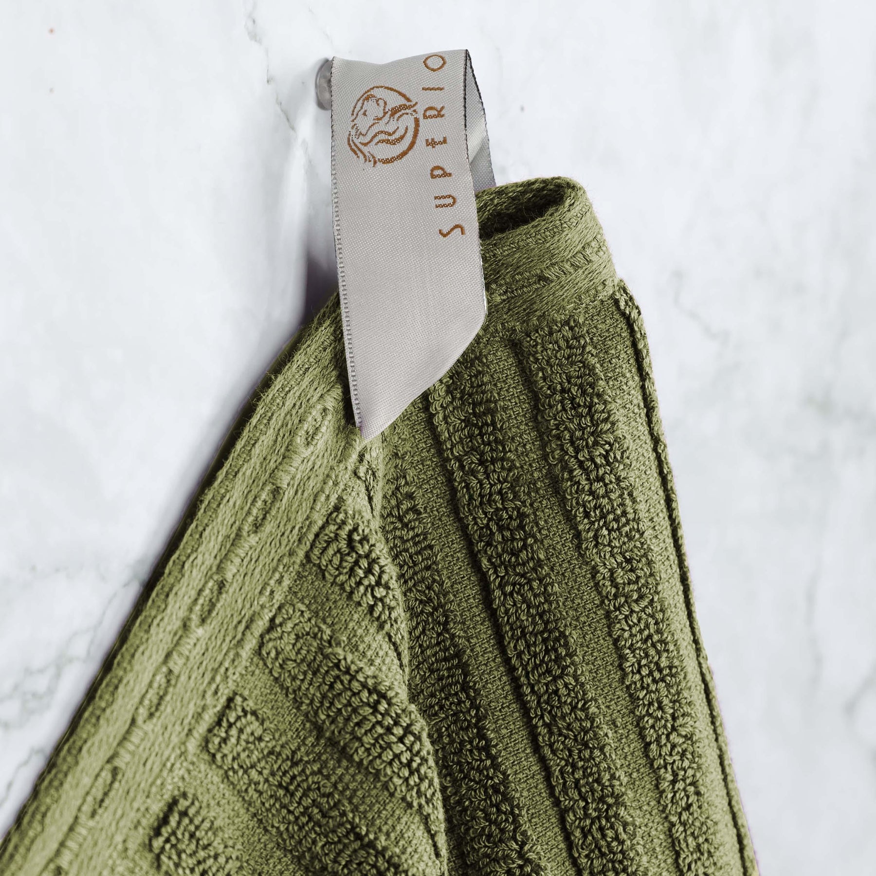 Soho Ribbed Cotton Absorbent Bath Towel Set of 4