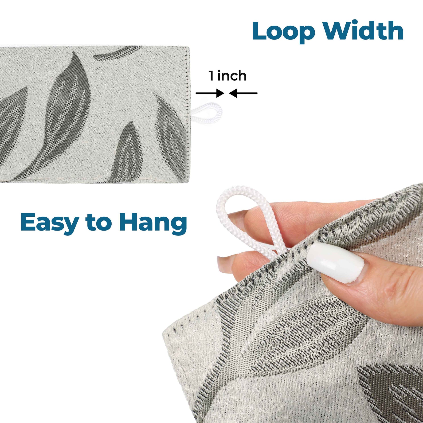 Leaves Room Darkening Washable Blackout Curtain Panels, Set of 2