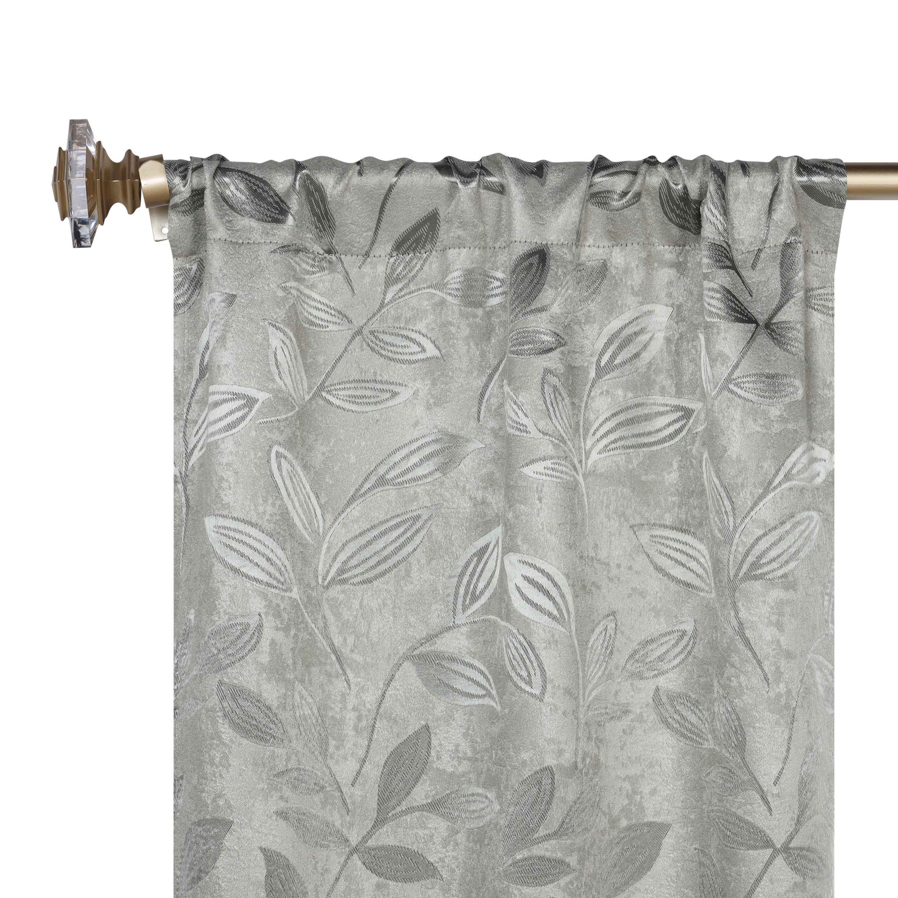 Leaves Room Darkening Washable Blackout Curtain Panels, Set of 2