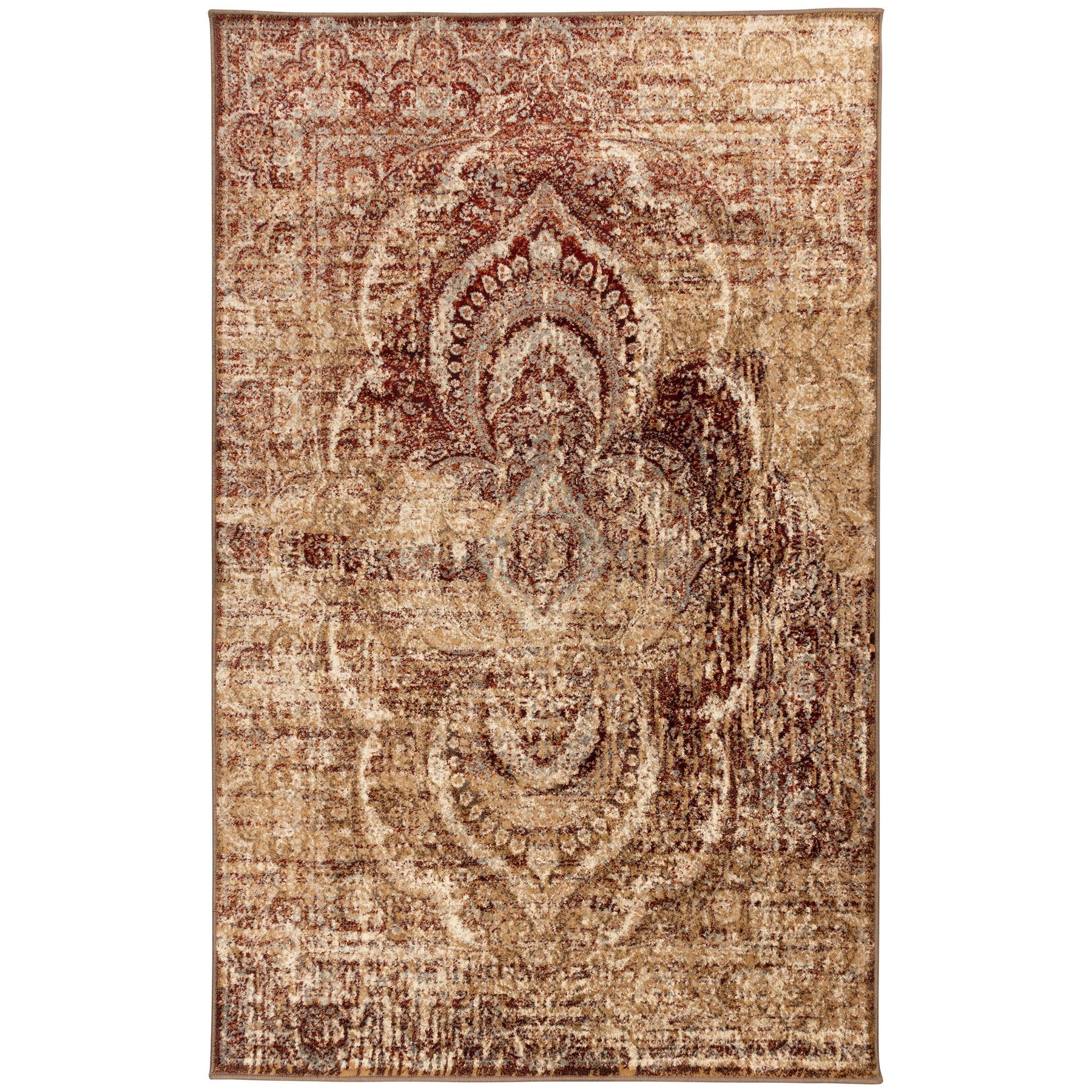 Salford Vintage Abstract Medallion Plush Indoor Area Rug Or Runner