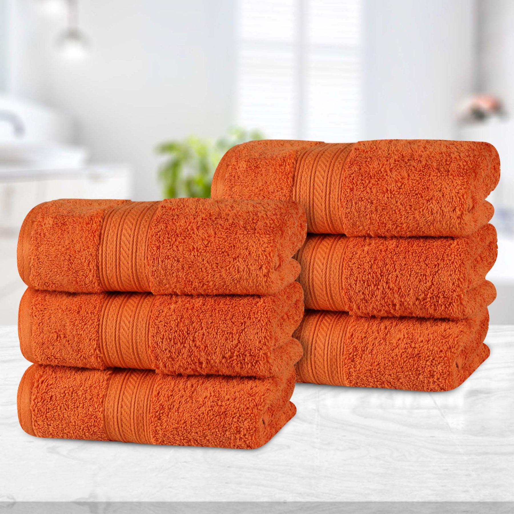 Atlas Cotton Plush Absorbent Heavyweight Luxury Hand Towel Set of 6