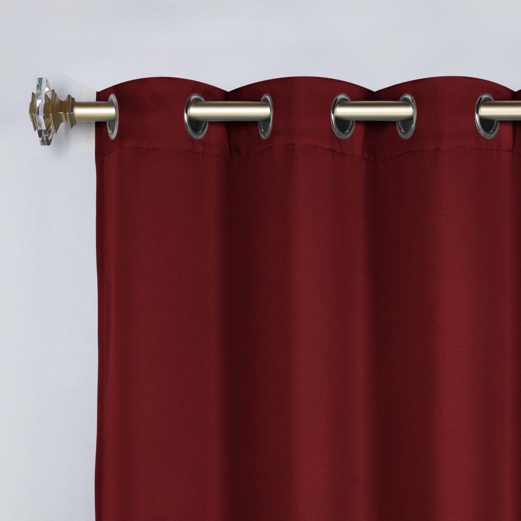 Classic Modern Solid Room Darkening Blackout Curtain Panels, Set of 2