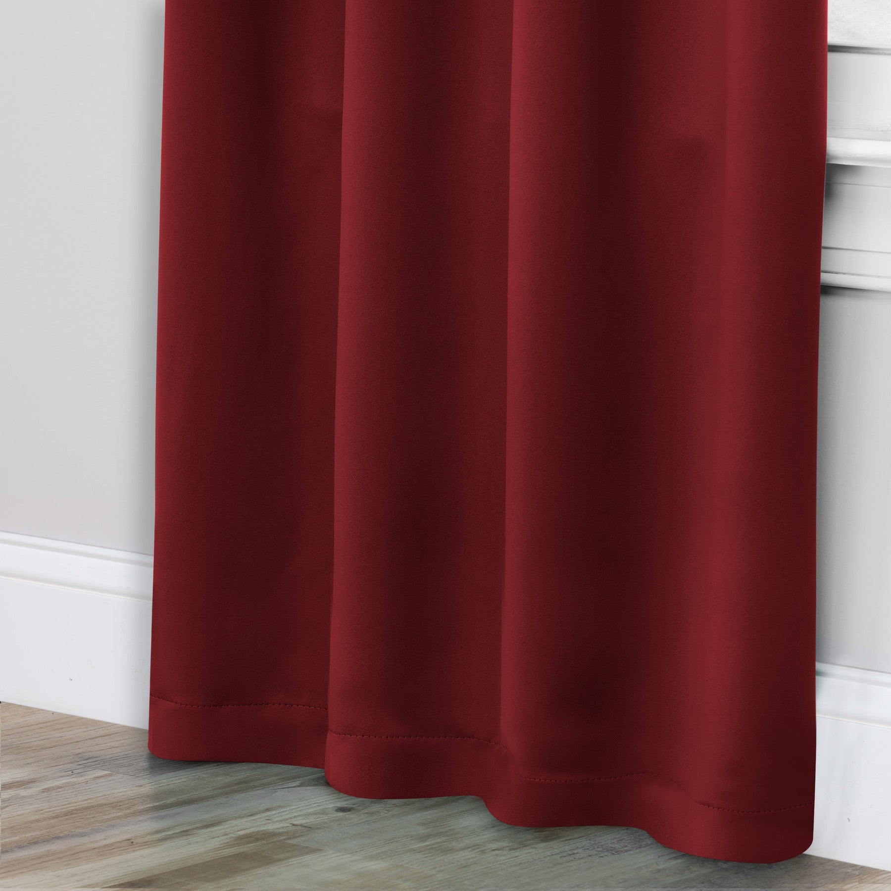 Solid Room Darkening Rod Pocket Blackout Curtain Panels, Set of 2
