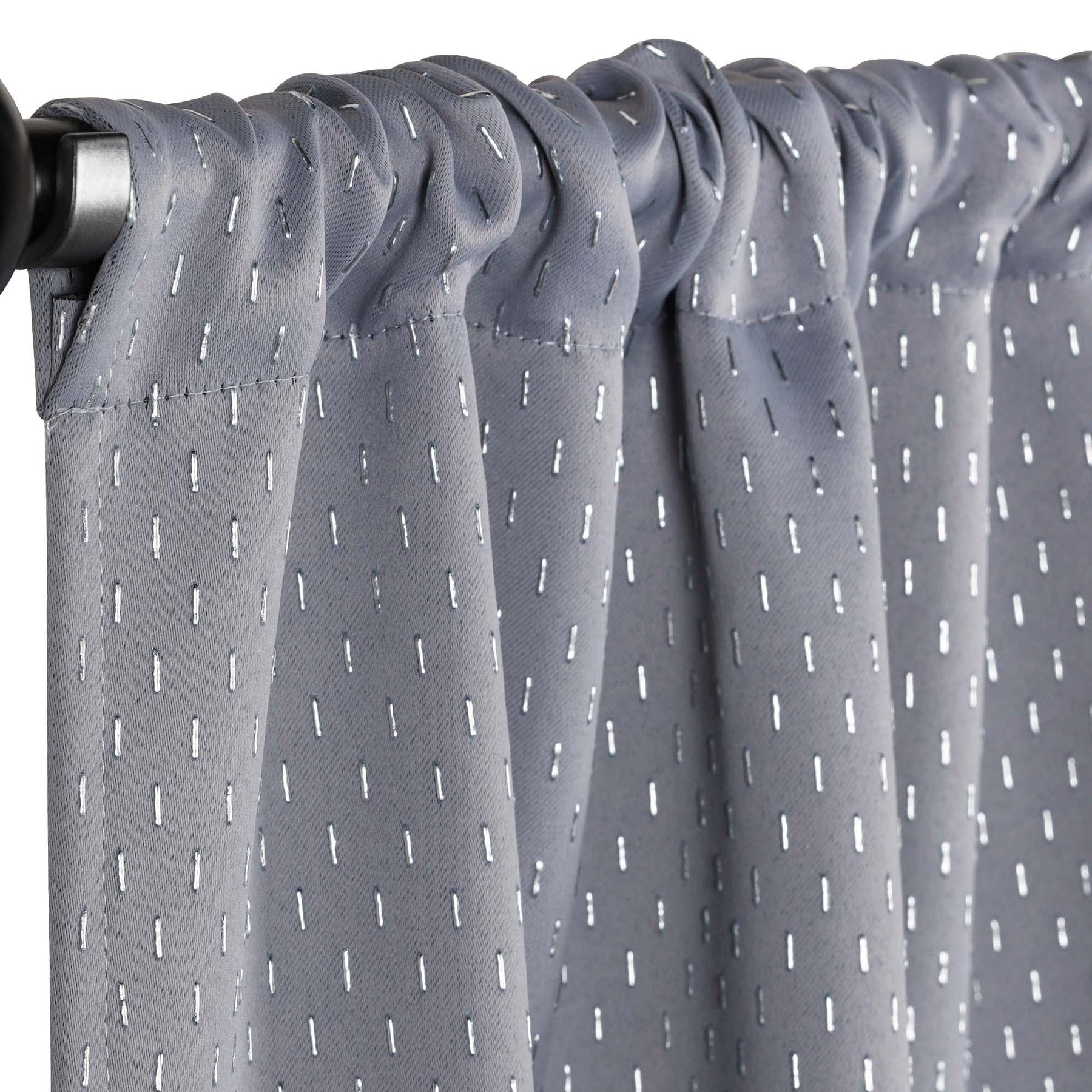 Modern Shimmer Washable Room Darkening Blackout Curtains, Set of 2