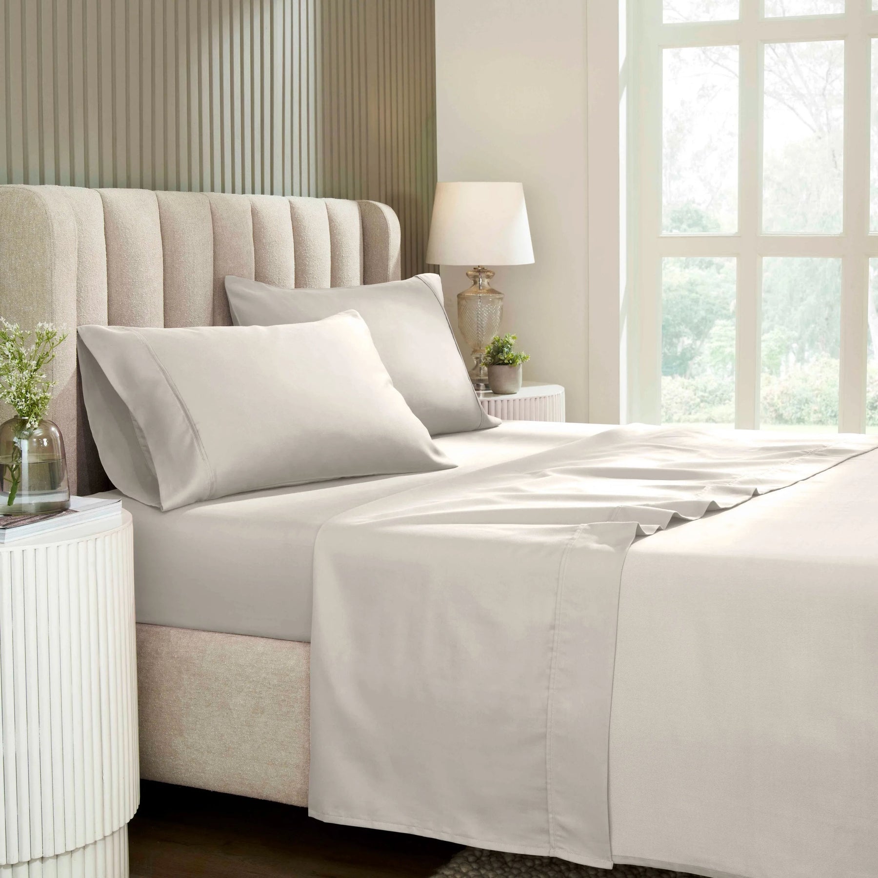 1200 Thread Count Cotton Rich Solid Deep Pocket Bed Sheet Set