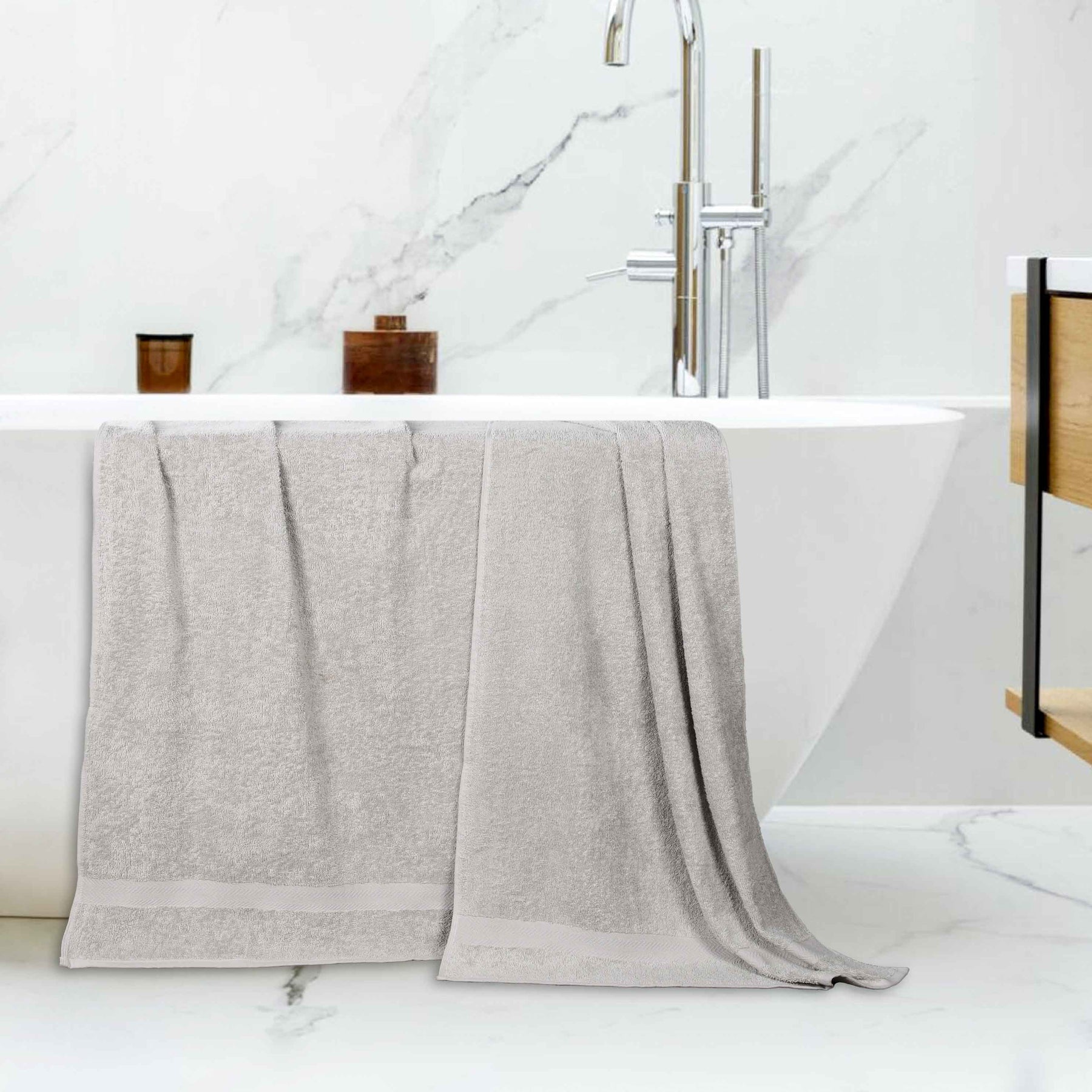 Cotton Eco-Friendly Bathroom Essentials 2 Piece Bath Sheet Set