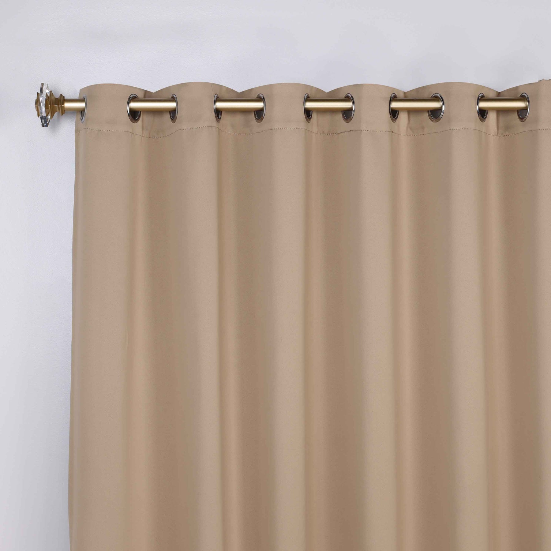 Classic Modern Solid Room Darkening Blackout Curtain Panels, Set of 2