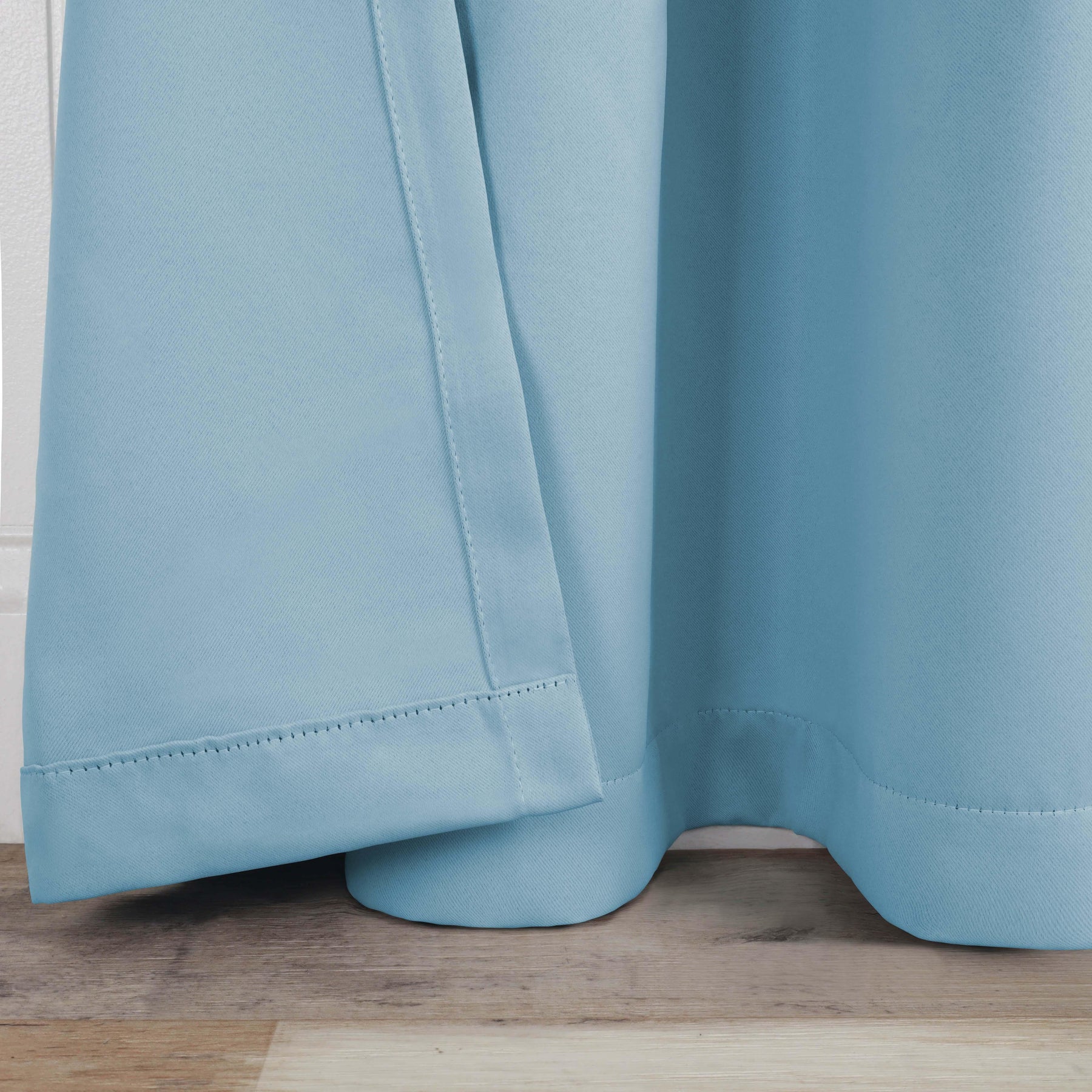 Solid Machine Washable Room Darkening Blackout Curtains, Set of 2