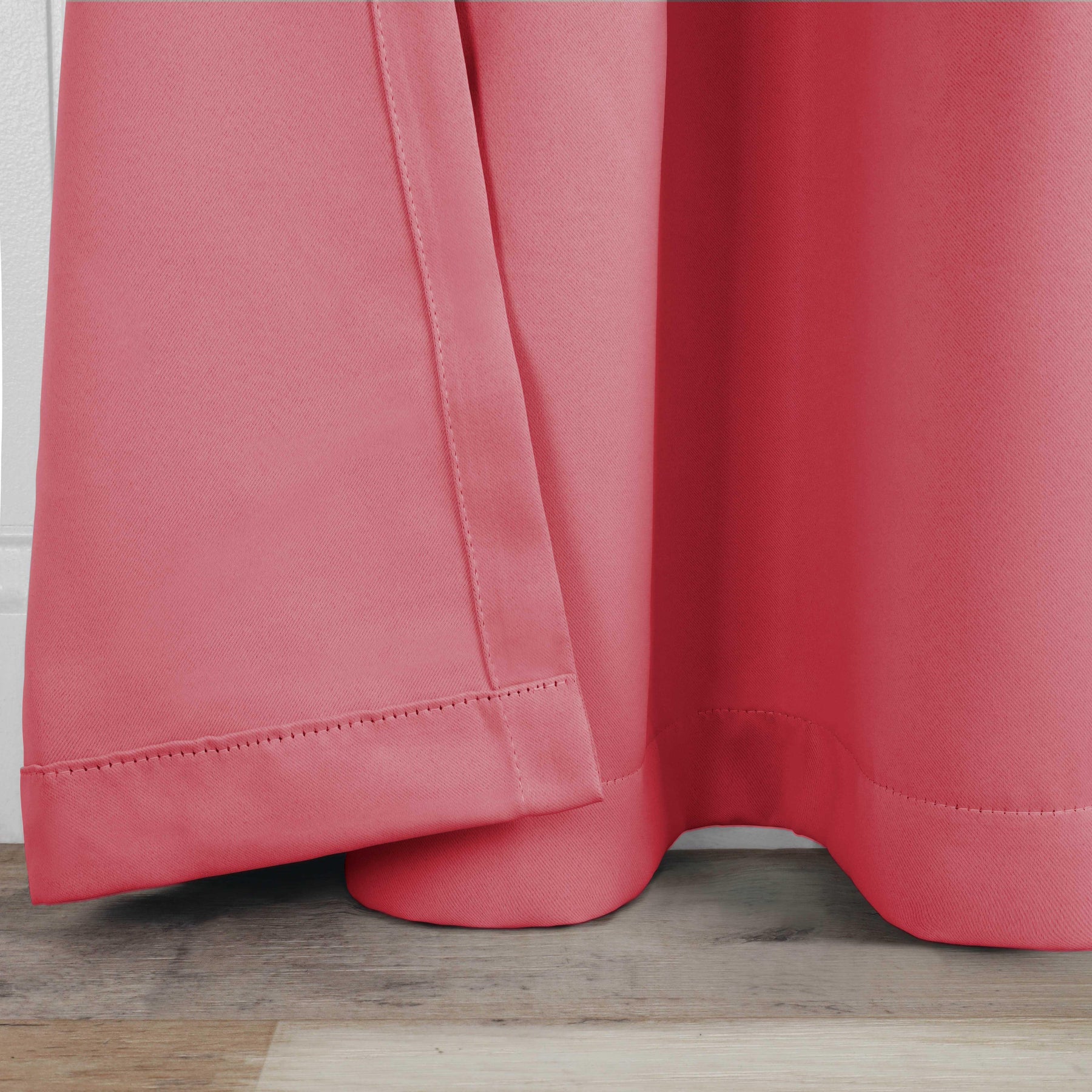 Solid Machine Washable Room Darkening Blackout Curtains, Set of 2