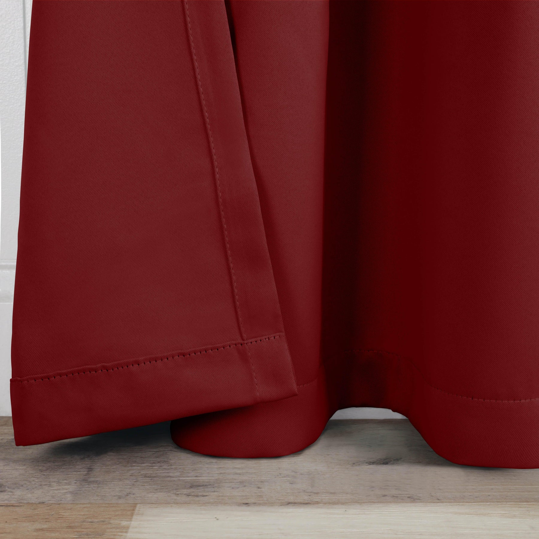 Solid Machine Washable Room Darkening Blackout Curtains, Set of 2