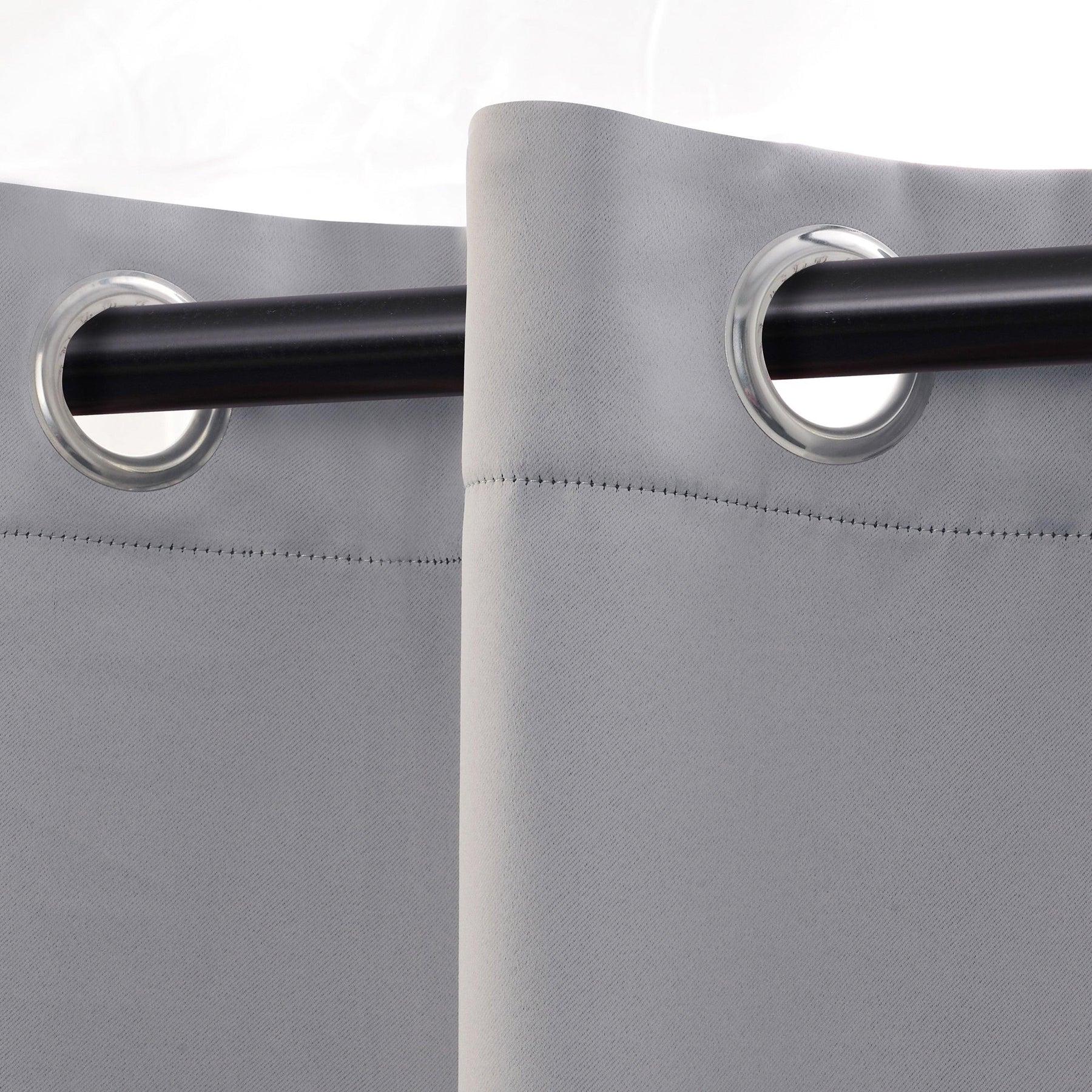 Solid Machine Washable Room Darkening Blackout Curtains, Set of 2